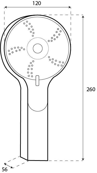 Pommeau de douche chrome 3 jets Aloe hydrao SARODIS - 4