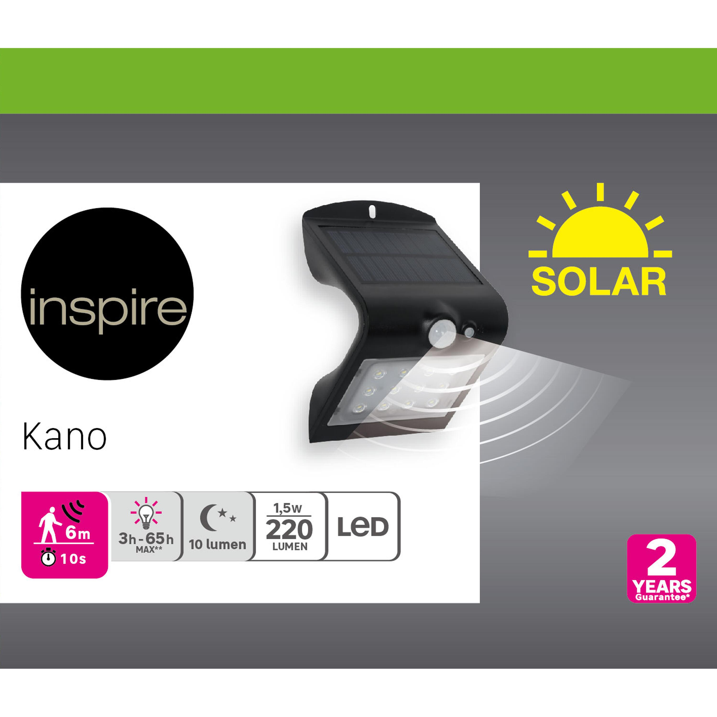 Applique solaire avec détecteur de mouvement Kano 220 Lumen noir INSPIRE - 8