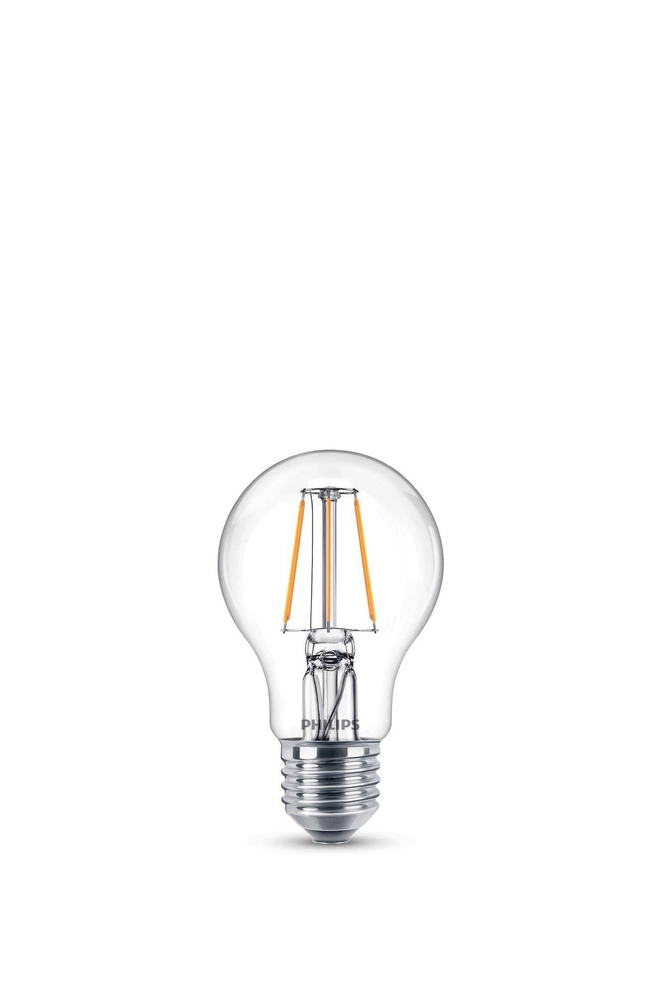 Ampoule led à filament E27, 470Lm = 40W, blanc chaud, PHILIPS Leroy
