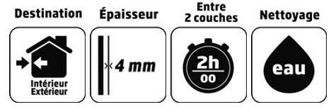 Enduit multifonction en pâte idéal cuisine et salle de bain TOUPRET 330 g - 4