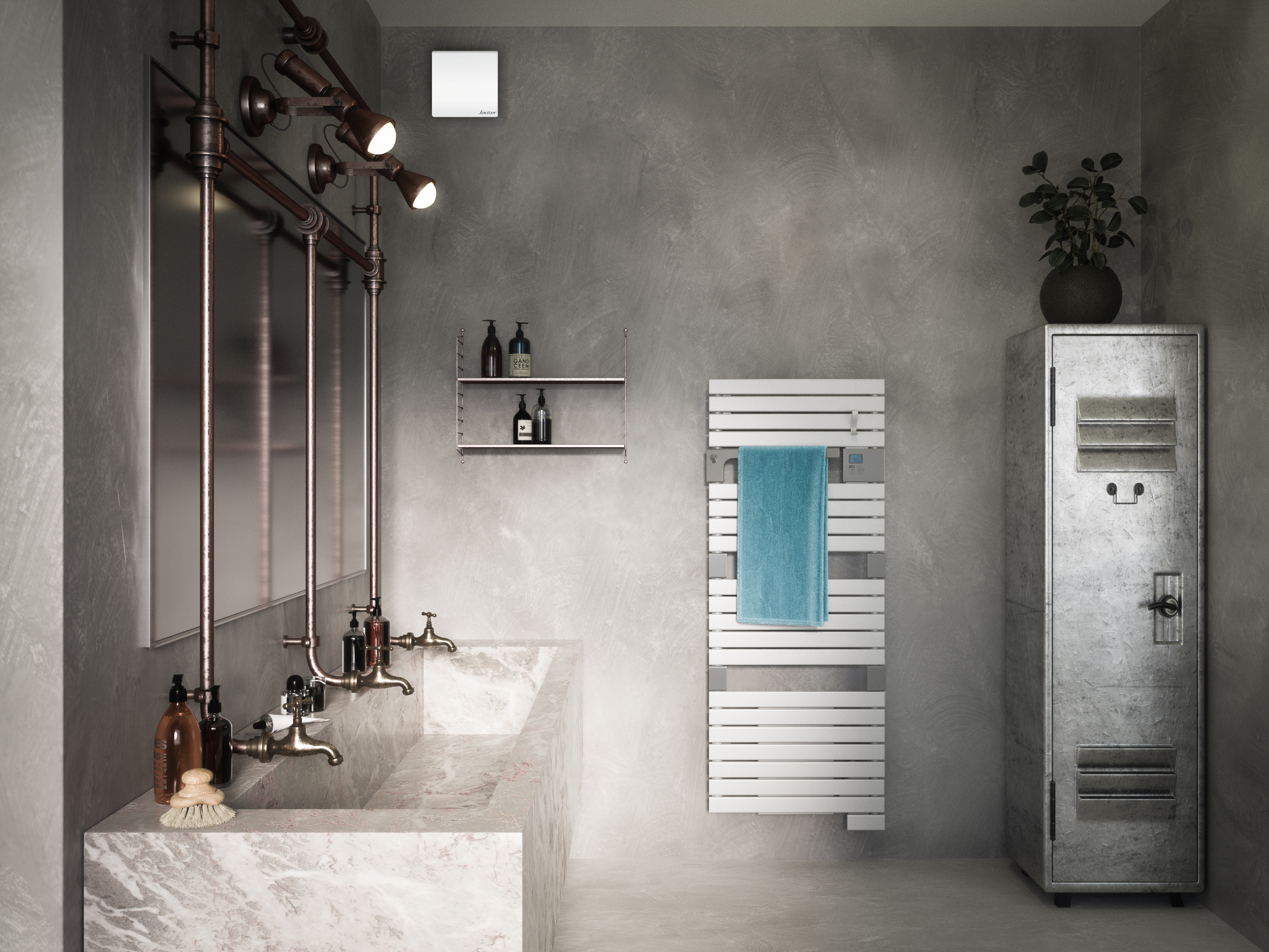 Aérateur permanent à détection d'humidité SAUTER Zemu SDB 100 mm - 2