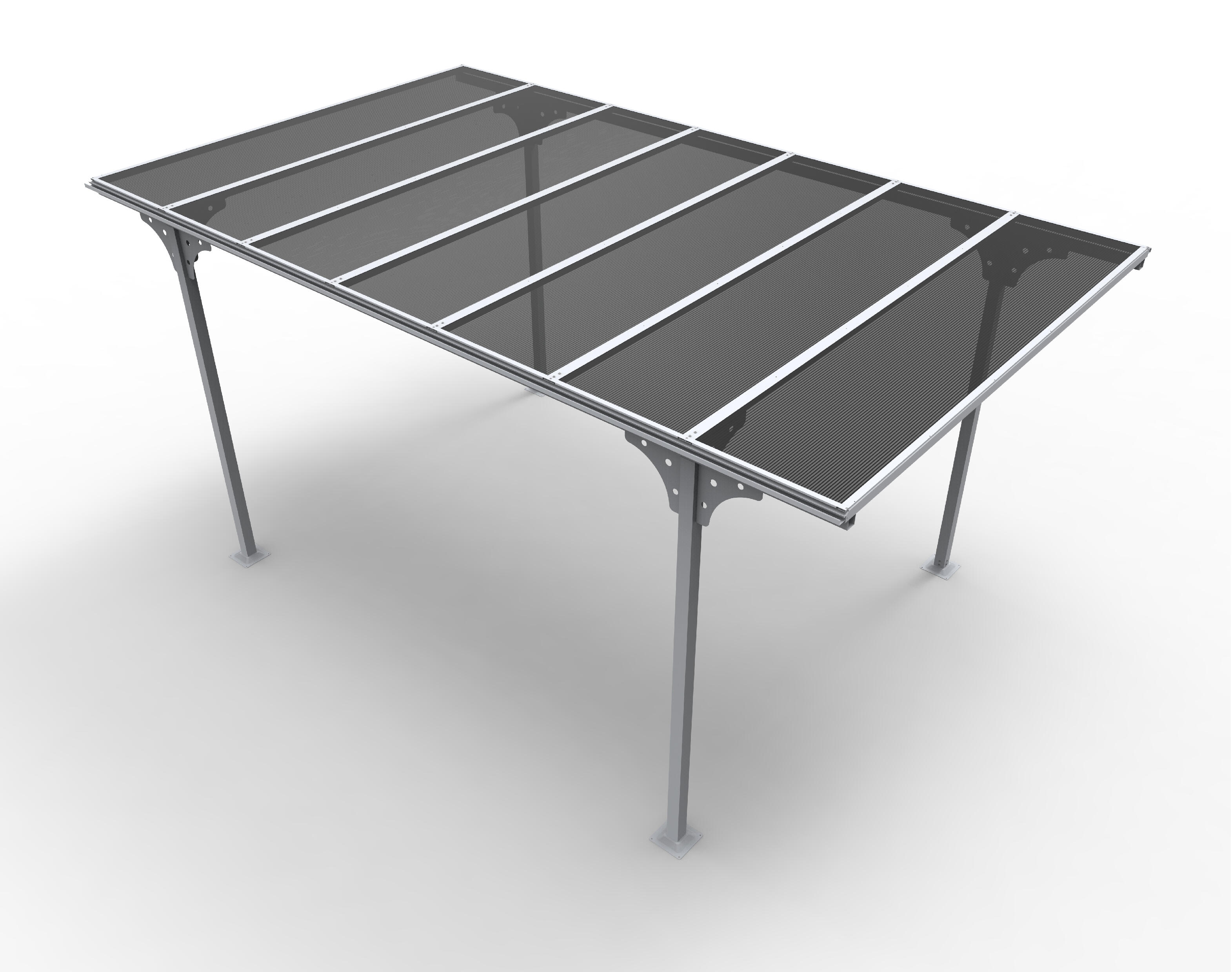 Carport aluminium HABRITA 1 voiture, 14.7 m² - 8