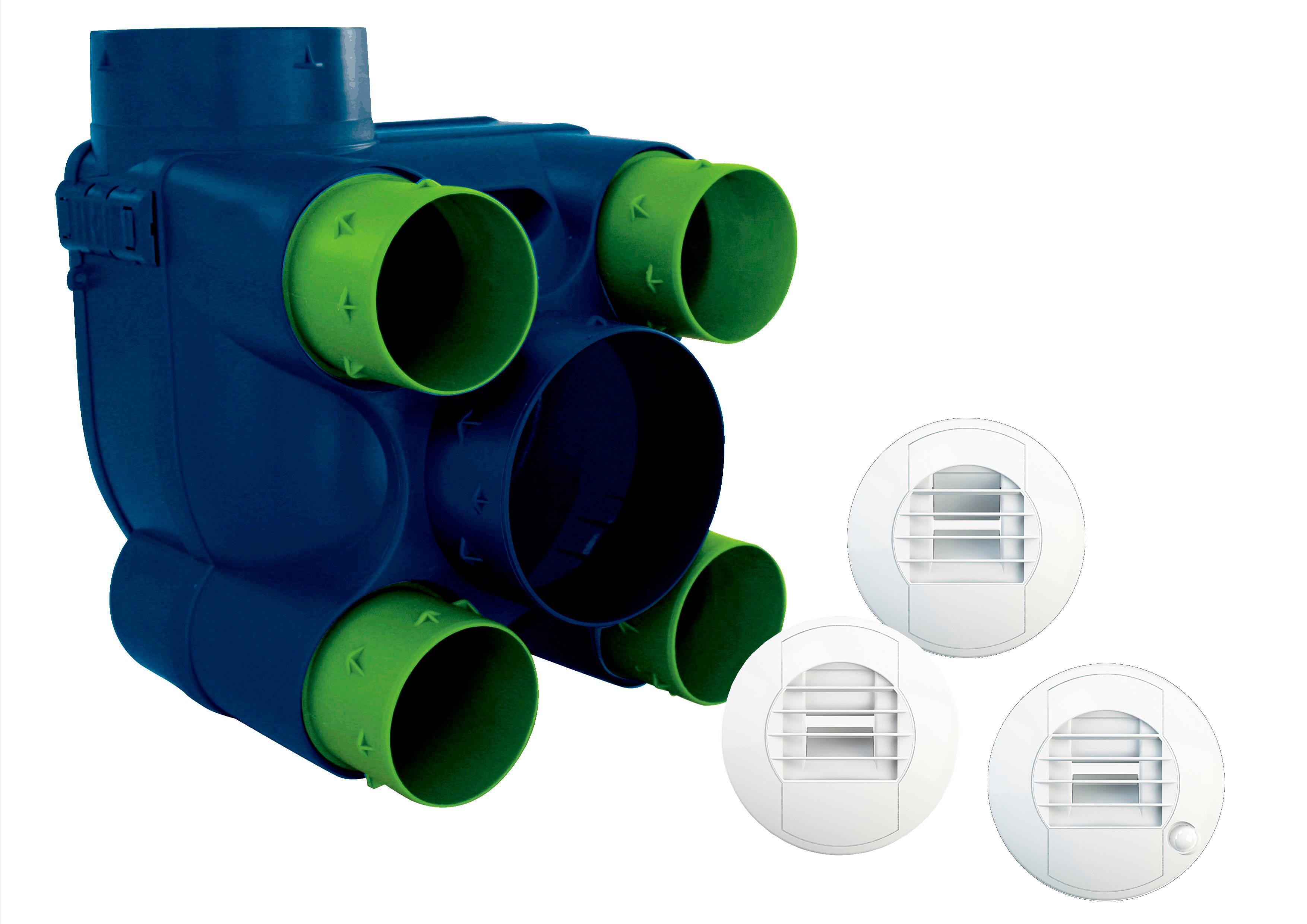 Kit VMC simple flux hygroréglable S&P Basse conso 2 | Leroy Merlin