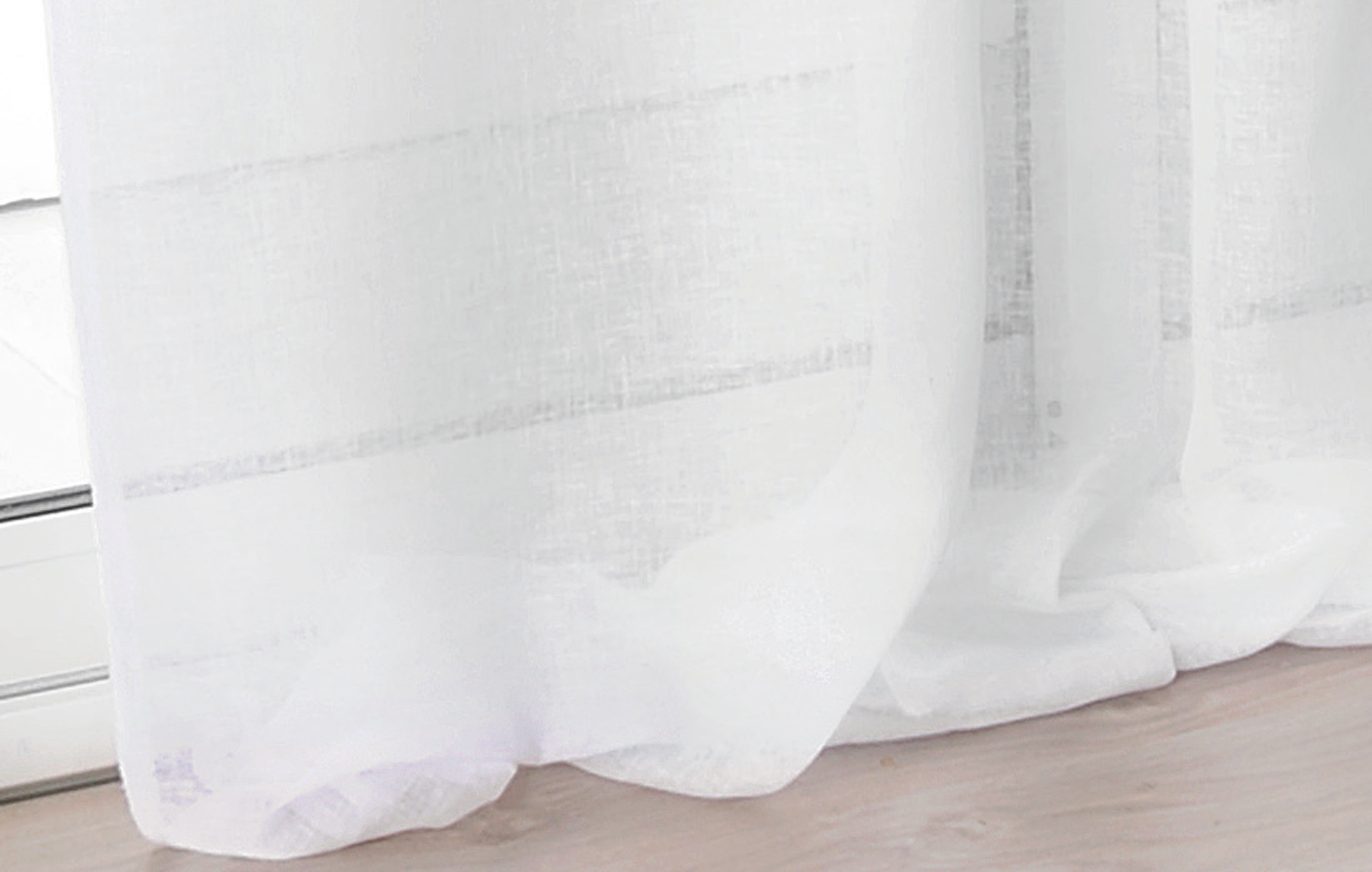 Voilage tamisant, Kaolin, blanc H.250 x l.300 cm - 2