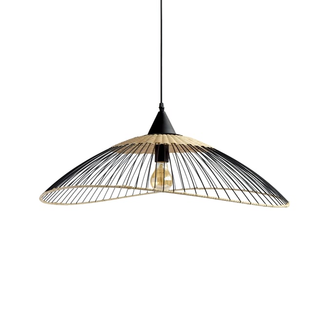 Suspension Kasteli fer, noir, Diam.65 cm, E27