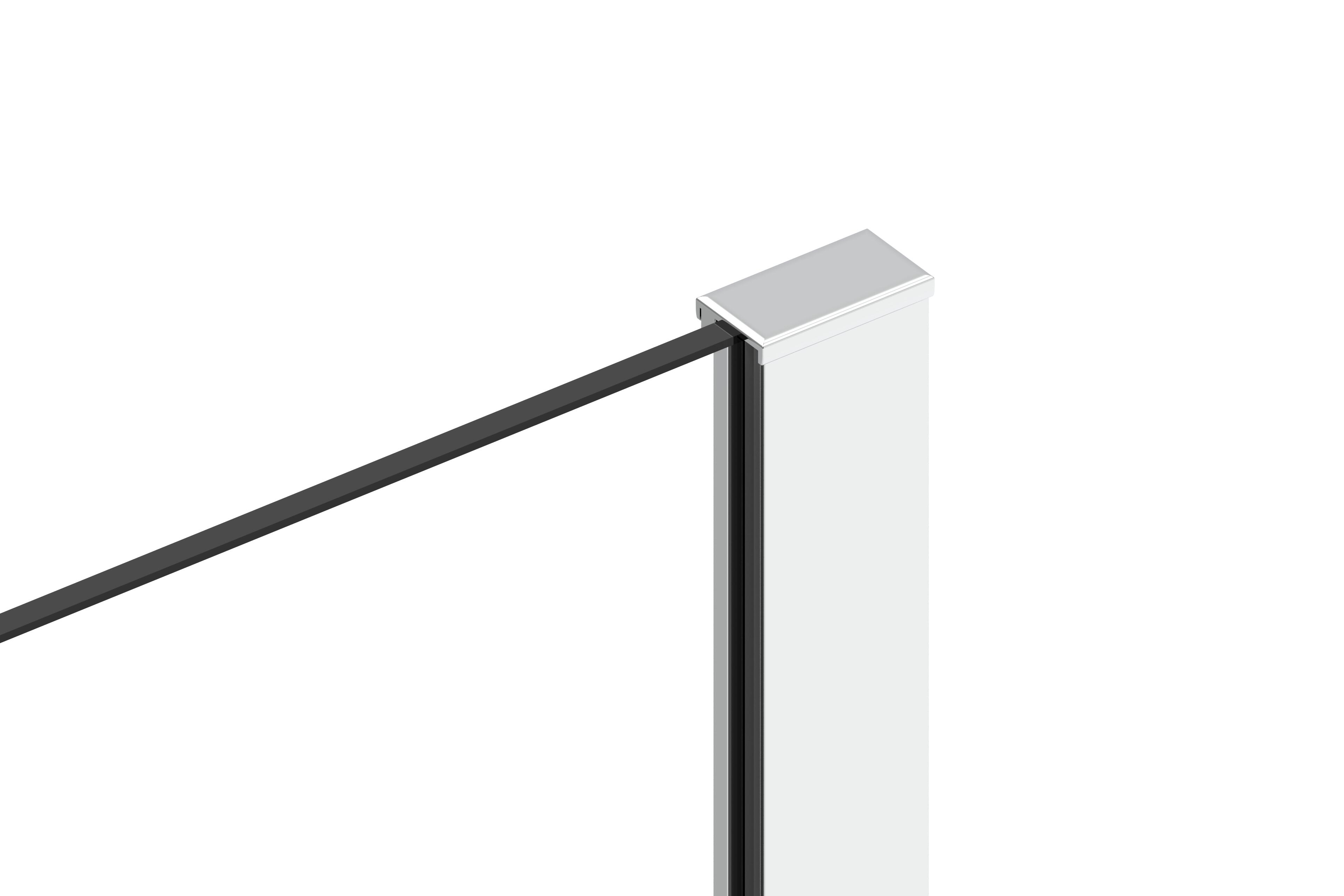 Kabina Walk-in Remix 90x200 transparentna profil chromowany Sensea - 22