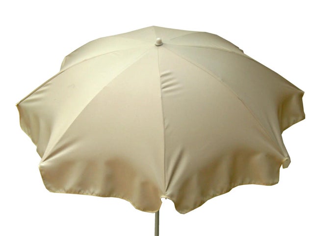 Parasol droit rond ivoire Lola JARDIN PRIVE L.180 x l.180 cm
