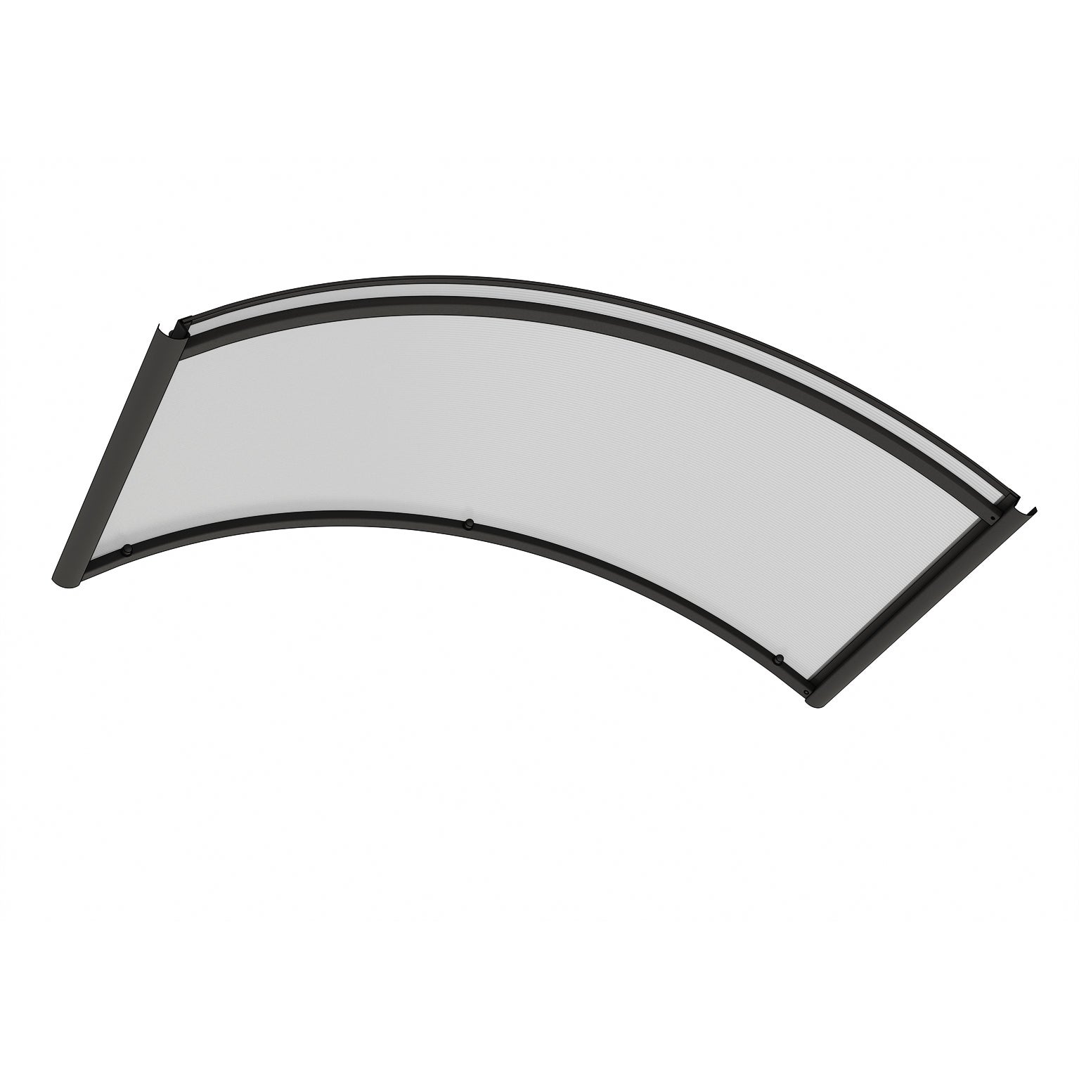 Auvent de porte d'entrée alu anthracite Arcus, l.158 x H.27 x P.70 cm  - 7