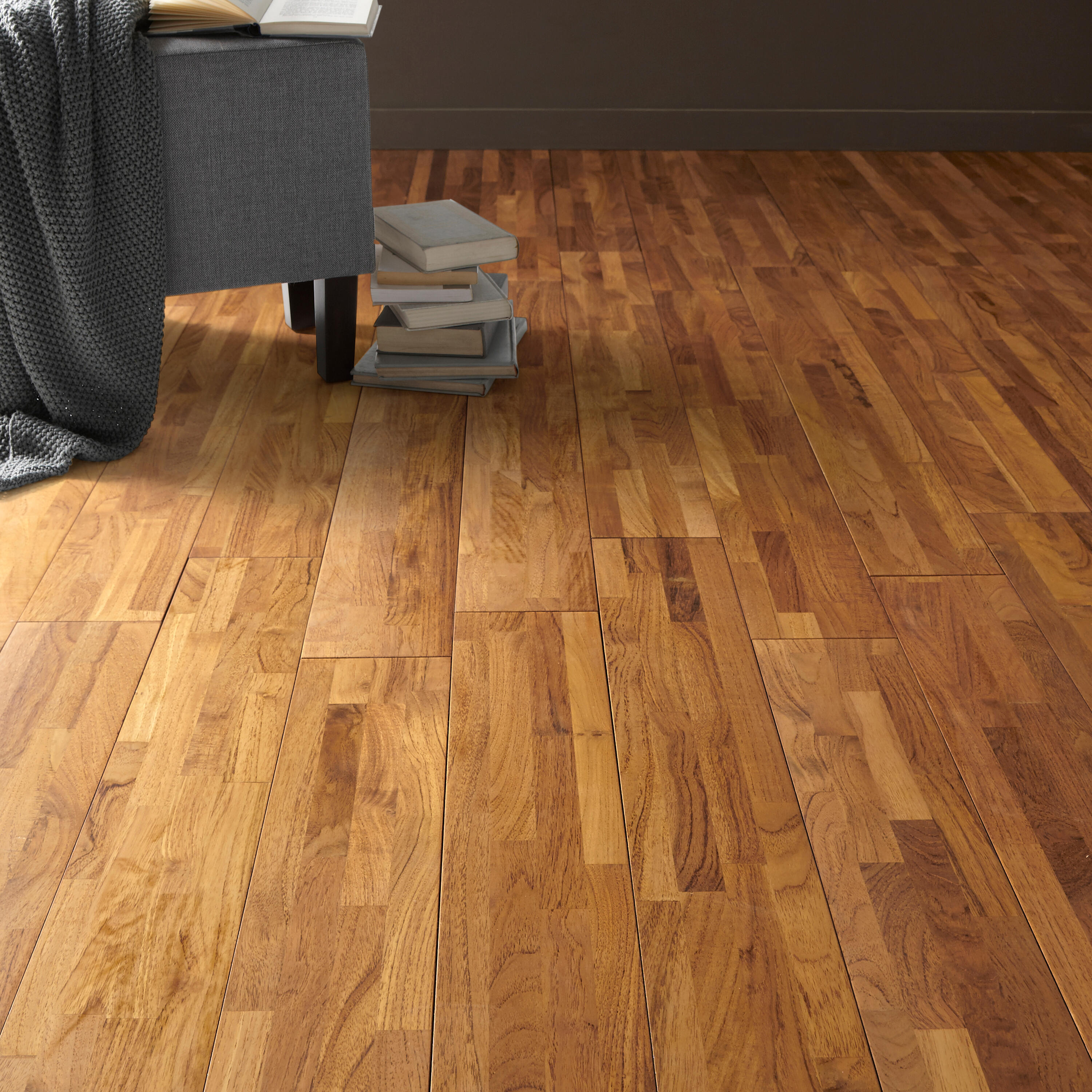 Parquet massello S WOODFLOORING in teak naturale vetrificato natura sp. 12/4.3 mm 1.008 m² - 4
