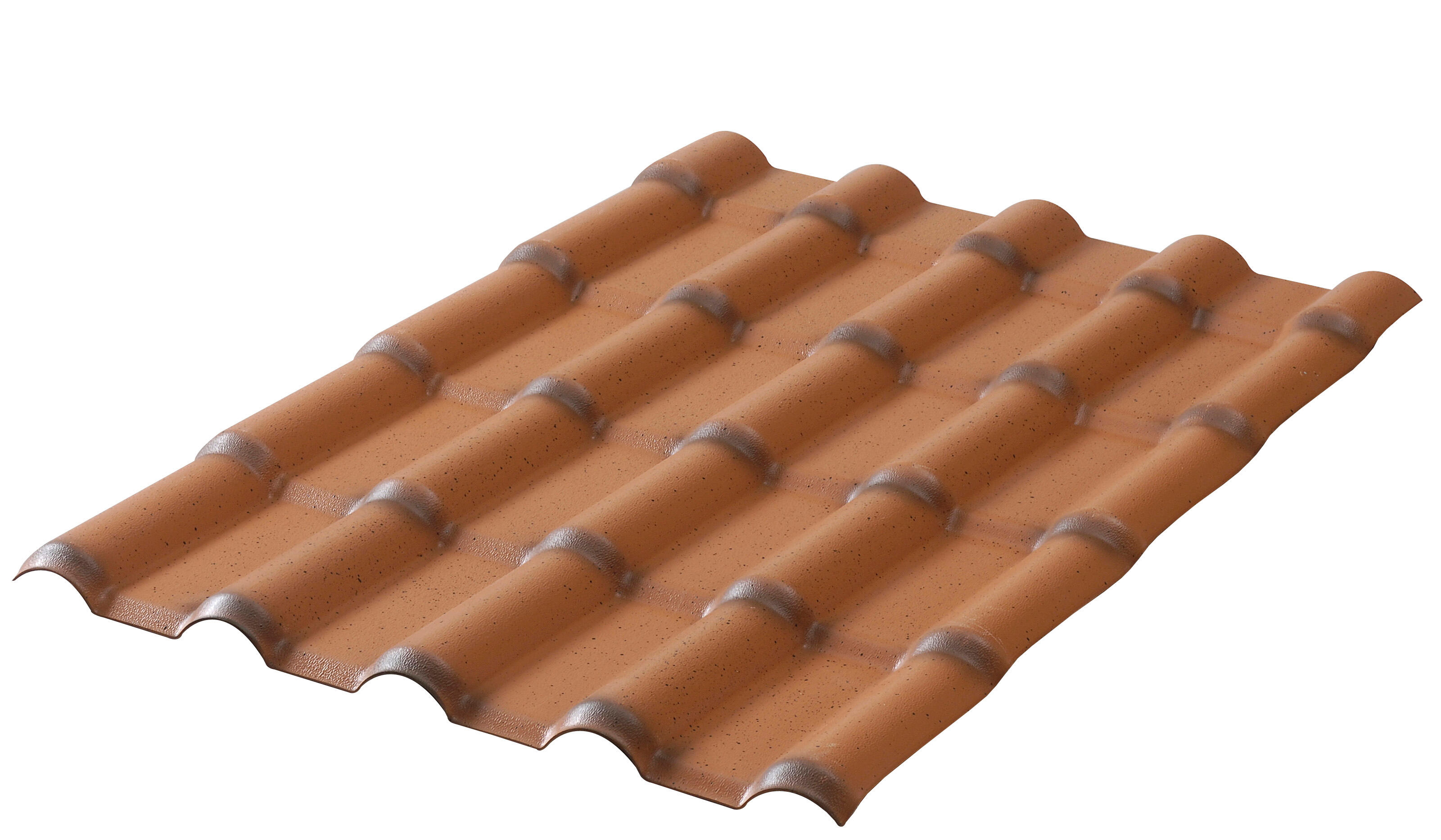 Placa imitación teja de plástico pevacryl 2,22x0,75 m envejecido