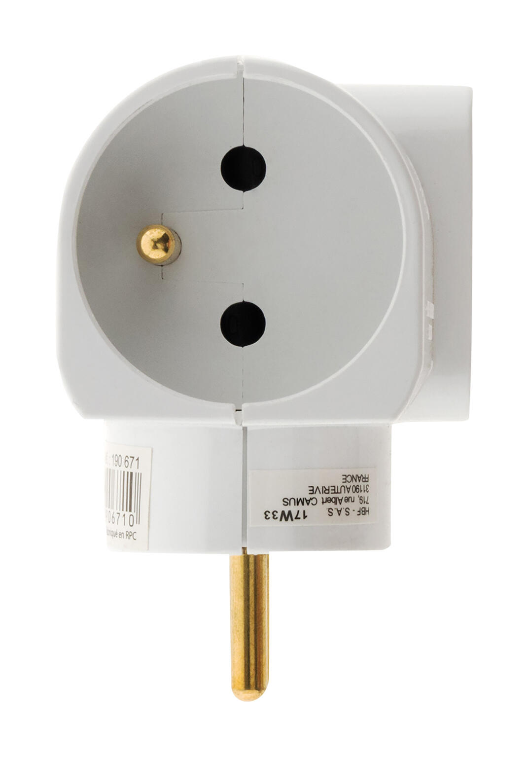 Multiprise 0 m blanc ZENITECH - 7