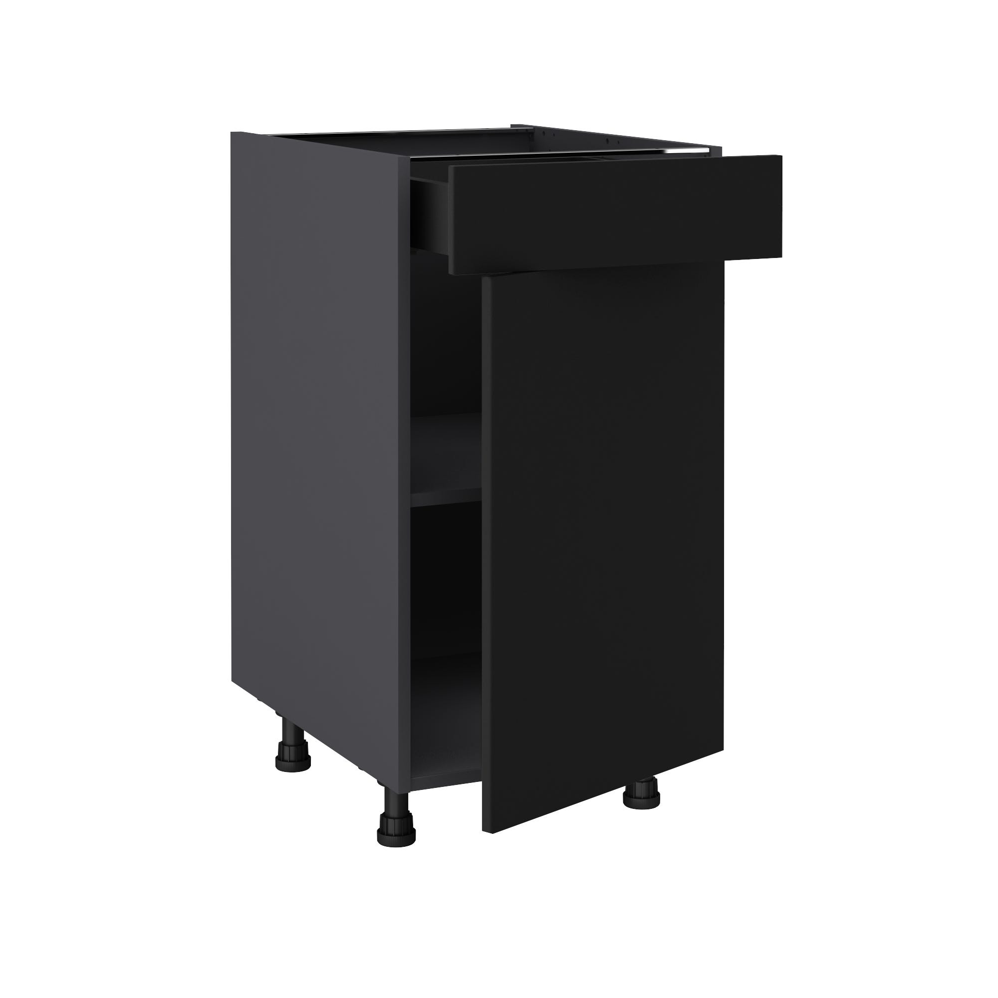 Mueble Bajo De Cocina Delinia ID Viena Negro Mate Alt 76 8 X An 45 Cm mueble-bajo-de-cocina-delinia-id-viena-negro-mate-alt-76-8-x-an-45-cm