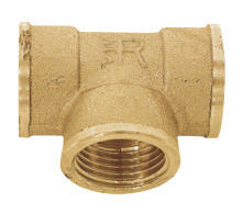 Té pour tuyau cuivre à visser F/F / F, 1/2