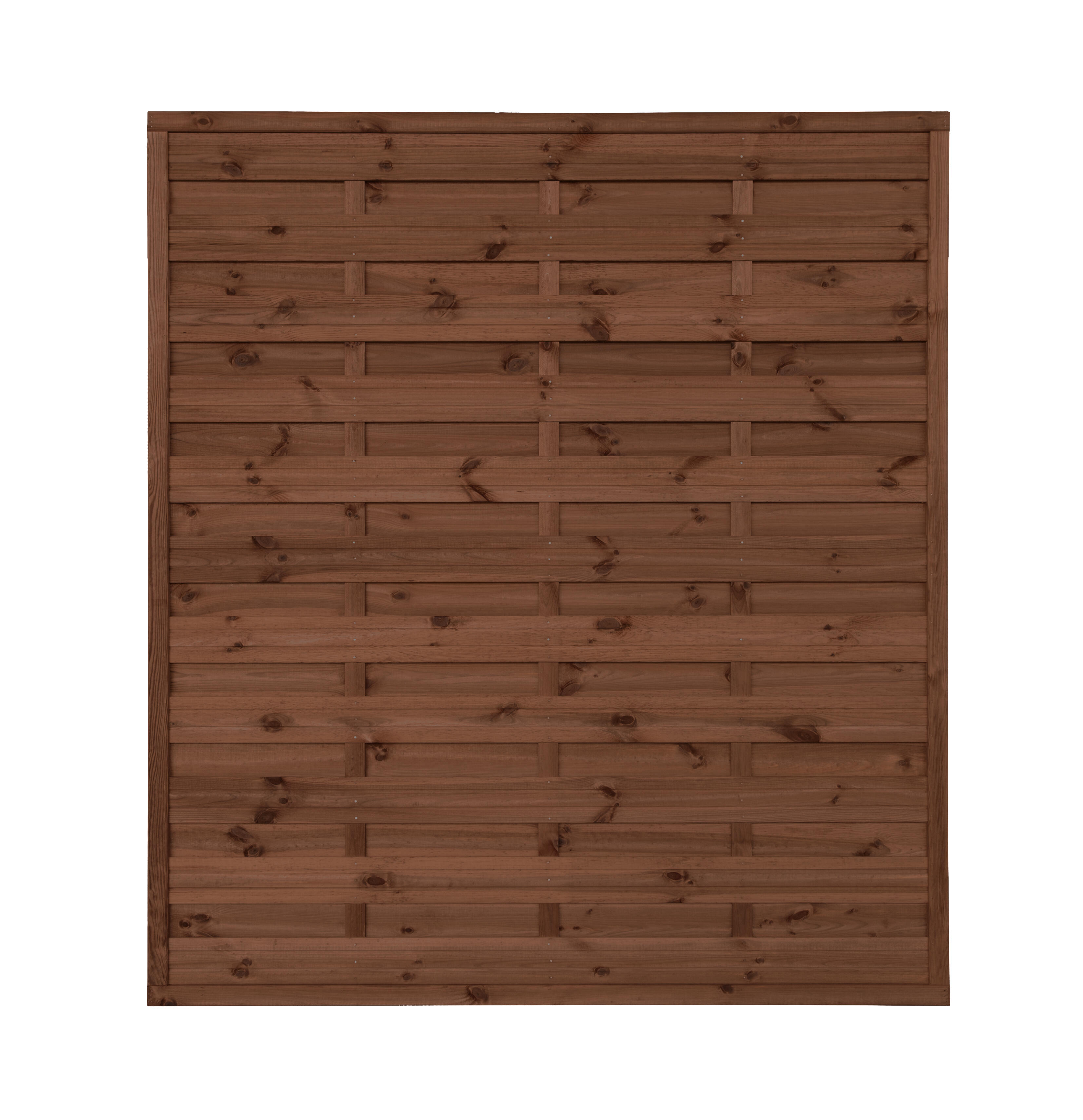 Panneau de clôture bois plein Anna STELMET, l.180 x H.200 cm, marron - 2