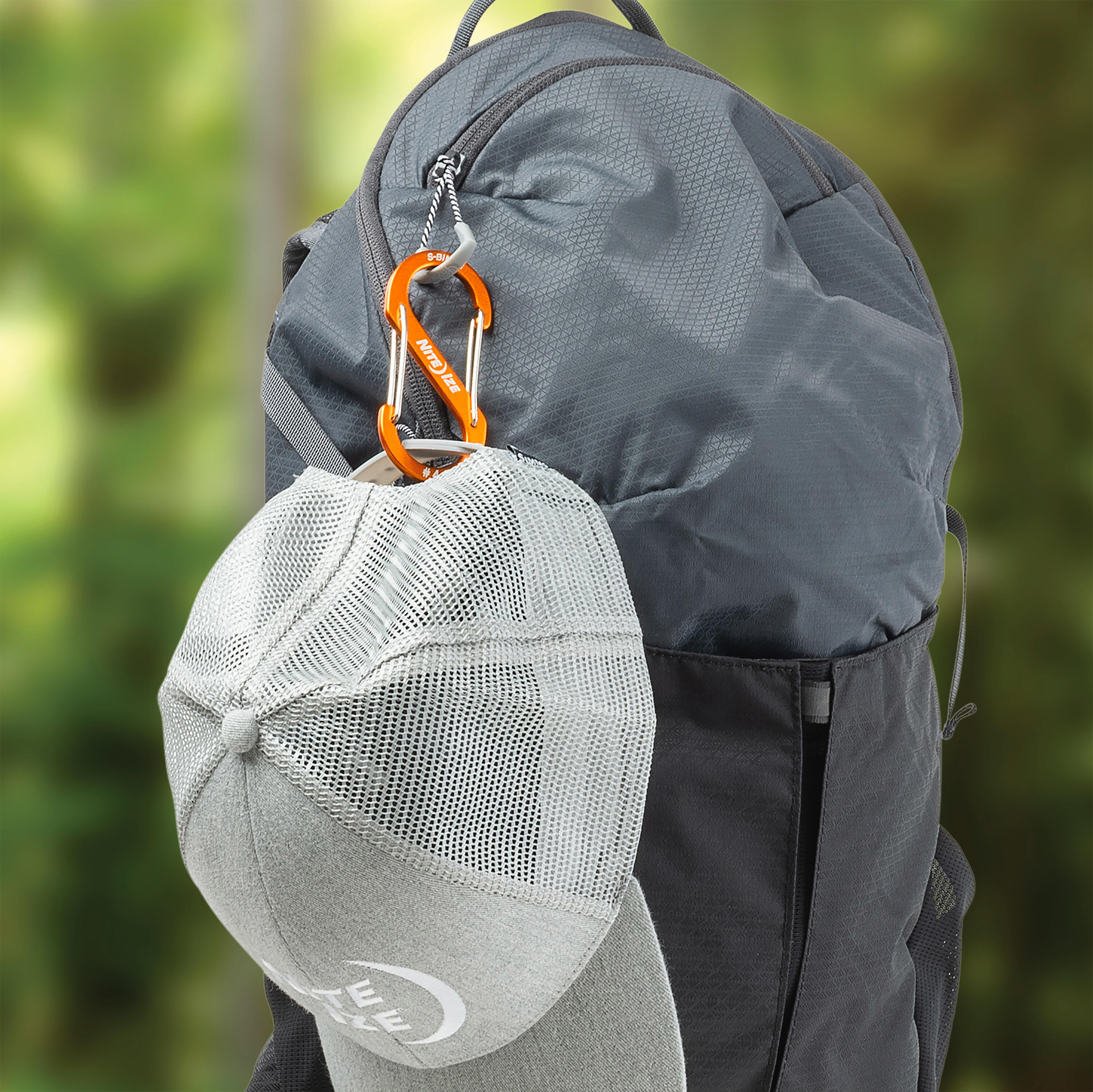 Mousqueton aluminium orange / cuivré, L.9 x l.4 x Ep.0.8 mm - 2