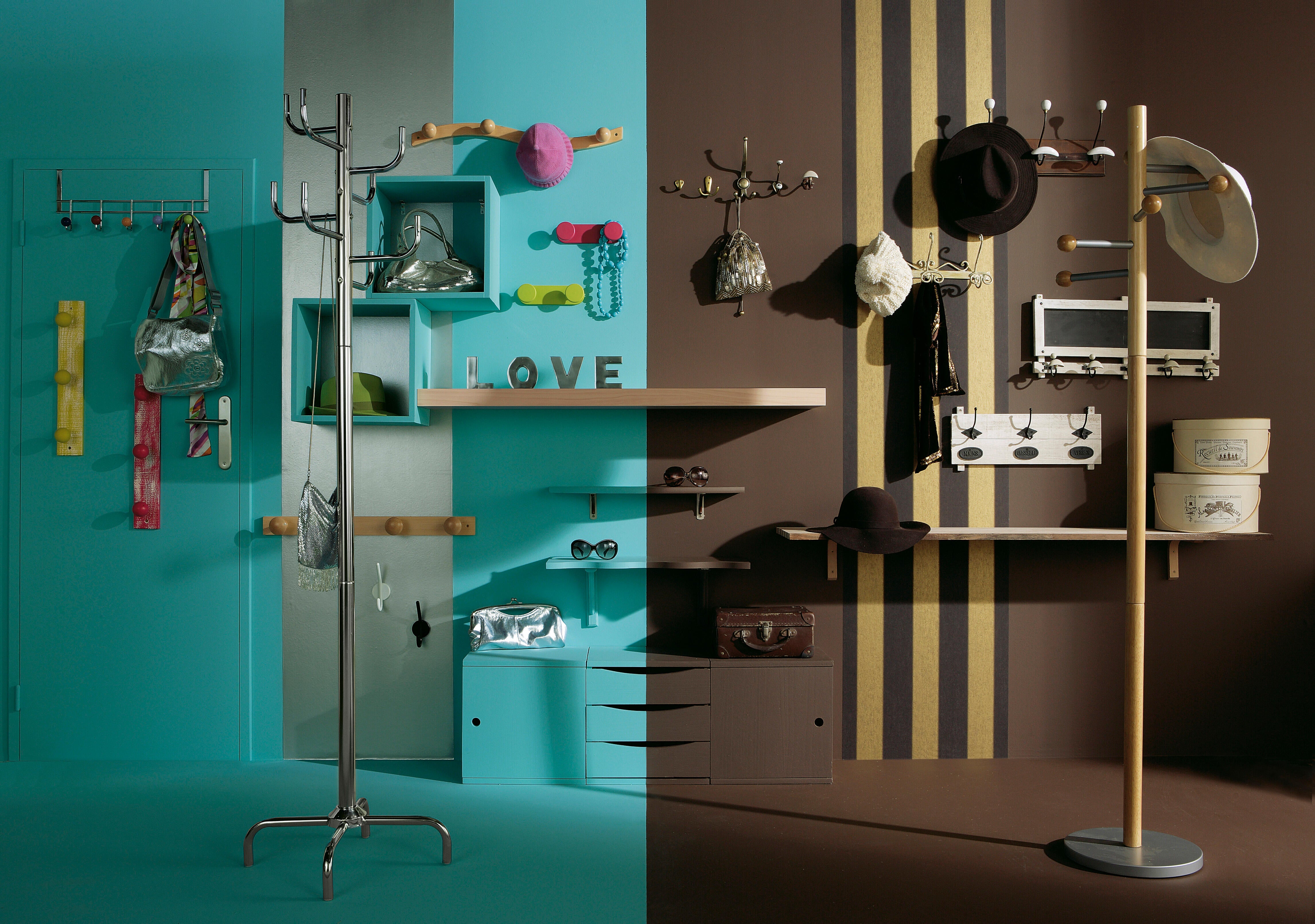 Patère à visser marron Azur EVOLUDIS - 2