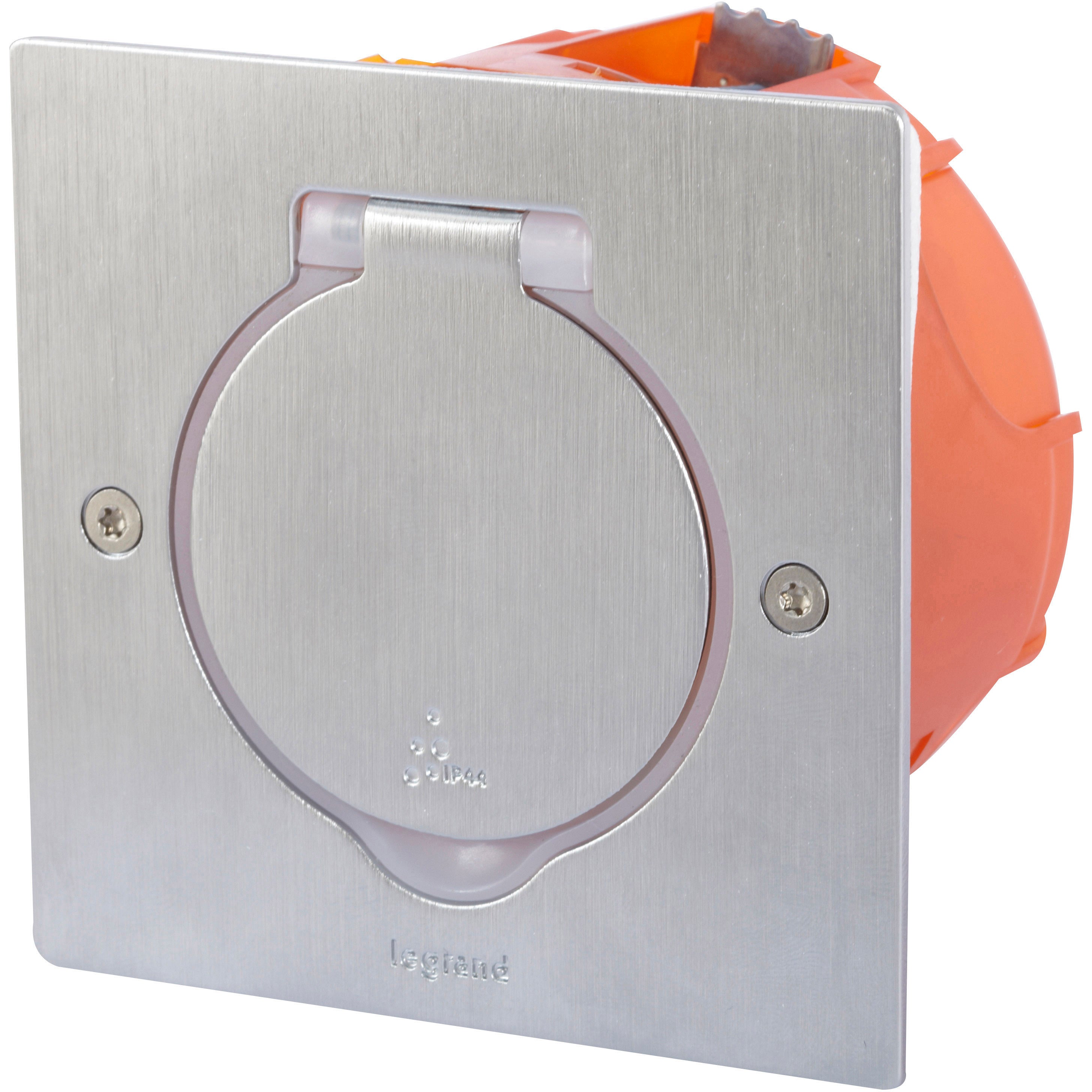 Prise de sol inox étanche IP44 avec clapet de protection + boite à — free download