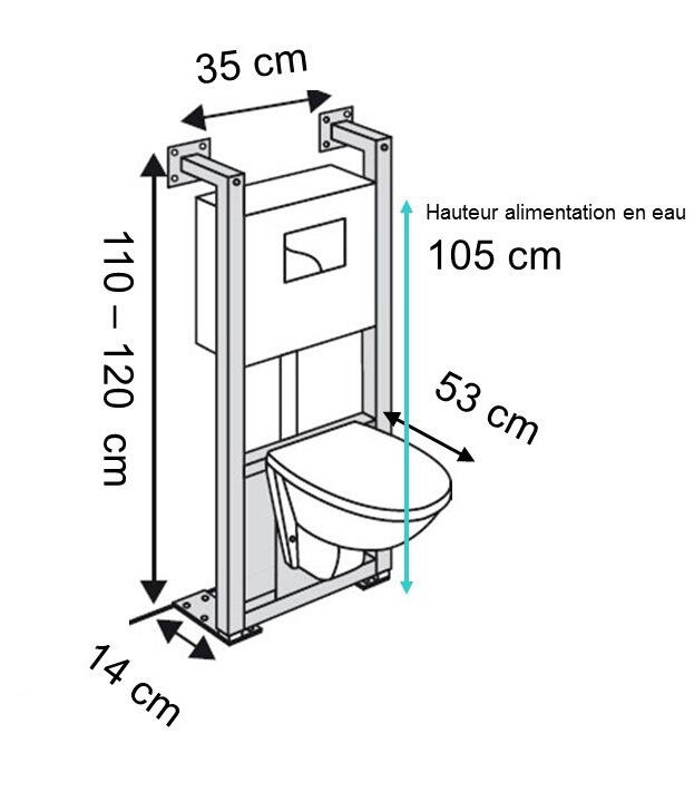 Hauteur Cuvette Wc Dimension Cuvette WC Avec Réservoir Haut Et