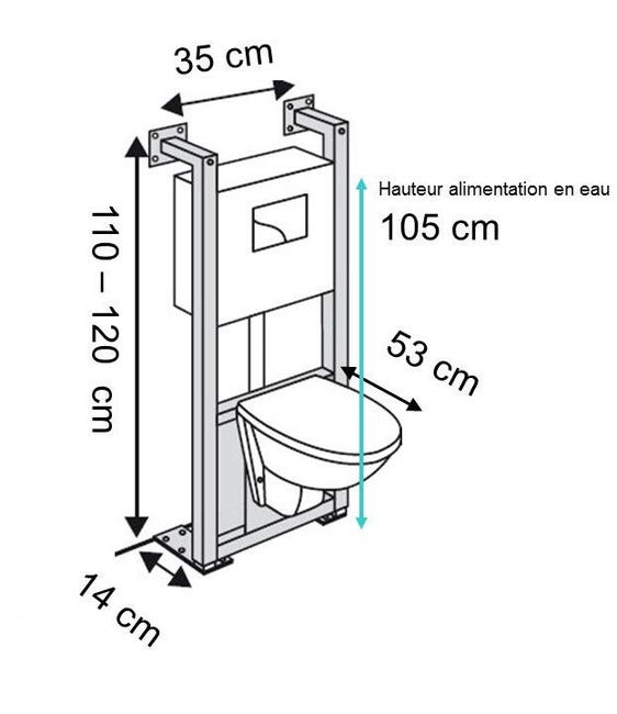 Hauteur Cuvette Wc Dimension Cuvette WC Avec Réservoir Haut Et