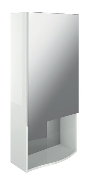 Meuble haut Charnières à gauche l.50 x H.110 x P.20 cm blanc brillant Egerie