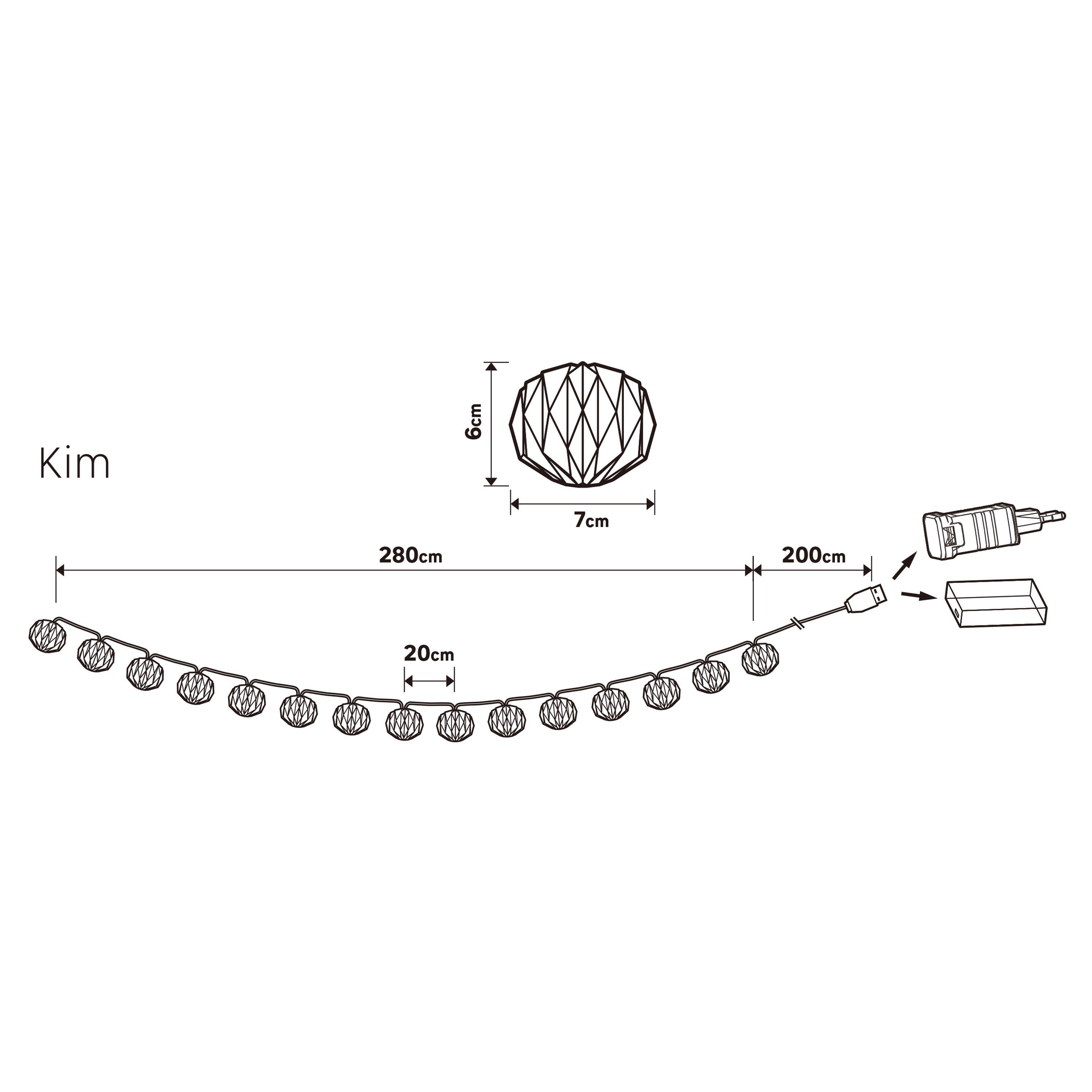 Guirlande Module LED 15 ampoules blanc Kim INSPIRE - 8