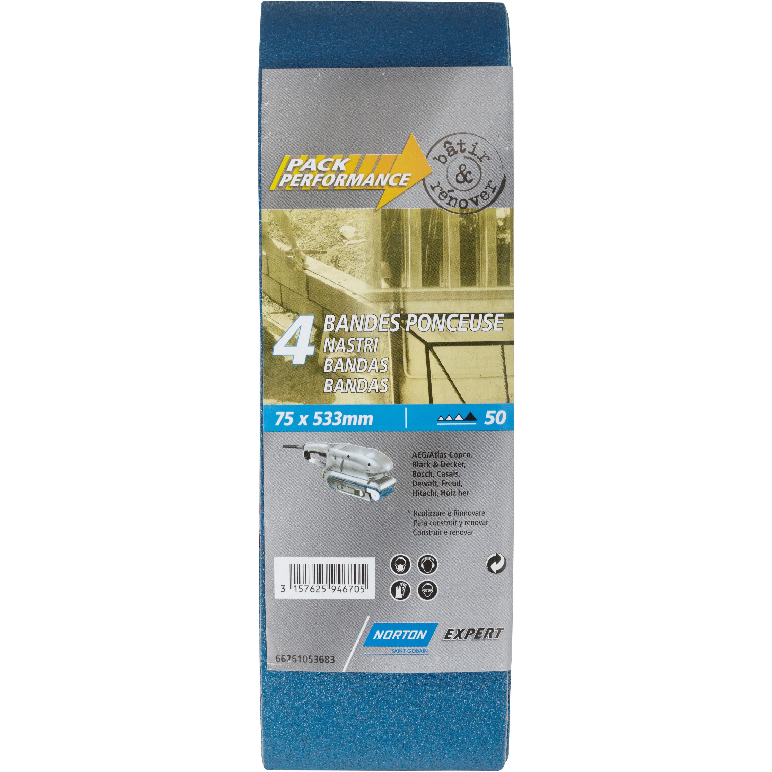 Papier abrasif anti-encrassant 115 x 230 mm grain 40 non perforé, lot Papier abrasif anti-encrassant 115 x 230 mm grain 40 non perforé, lot
