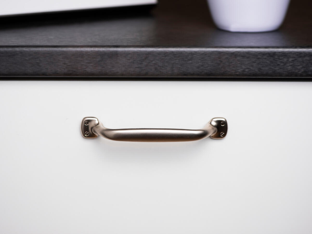 Poignée de meuble Shaker, zamak nickel chromé, entraxe 96 mm - 3