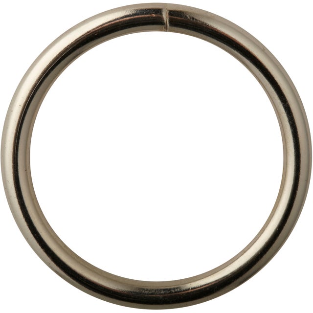 Lot de 10 anneaux pour tringle à rideau Glam 20 mm acier chrome brossé