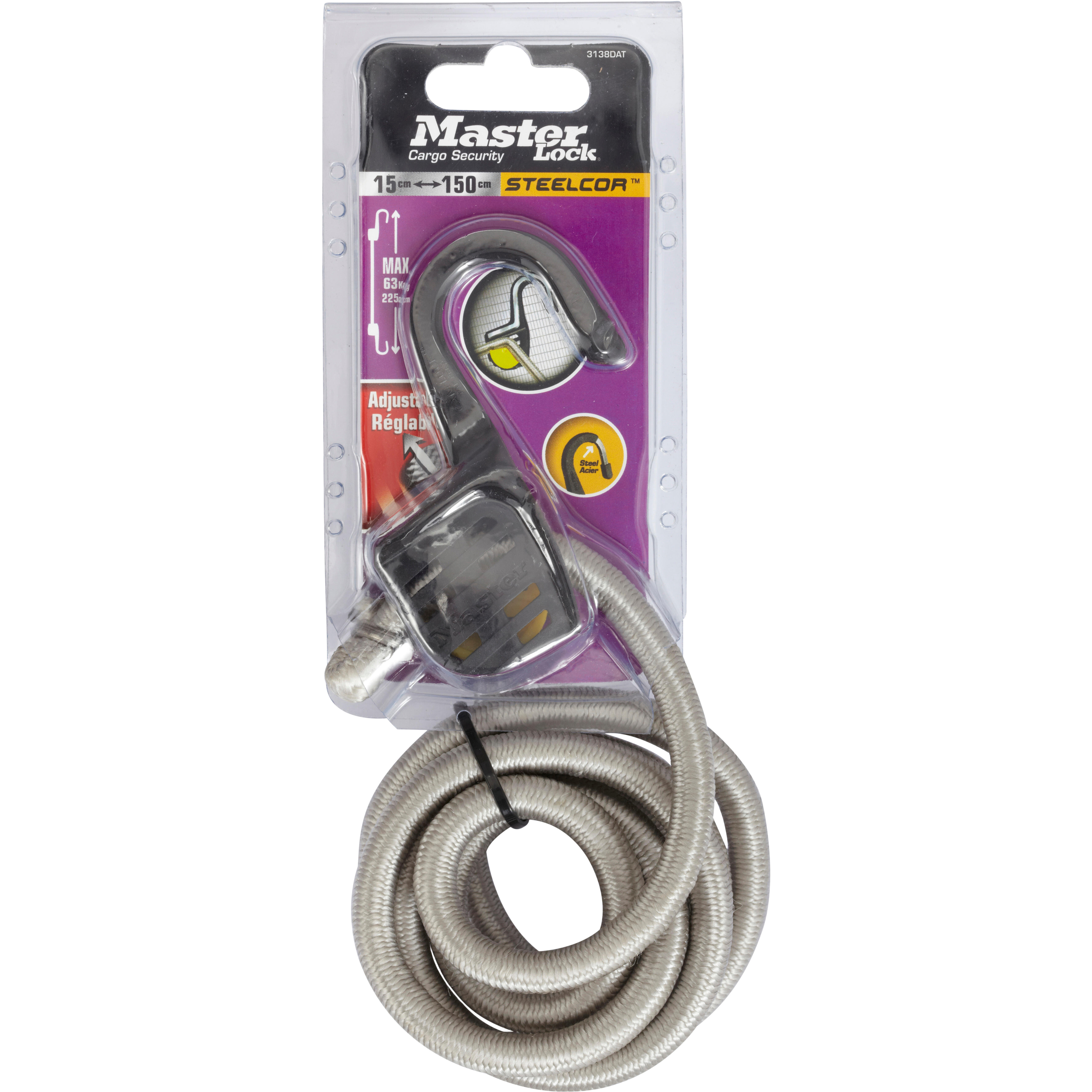 Sandow crochet métal plastifié MASTERLOCK, Diam.9.5 mm x L.1.5 m x l.9.5 mm - 8
