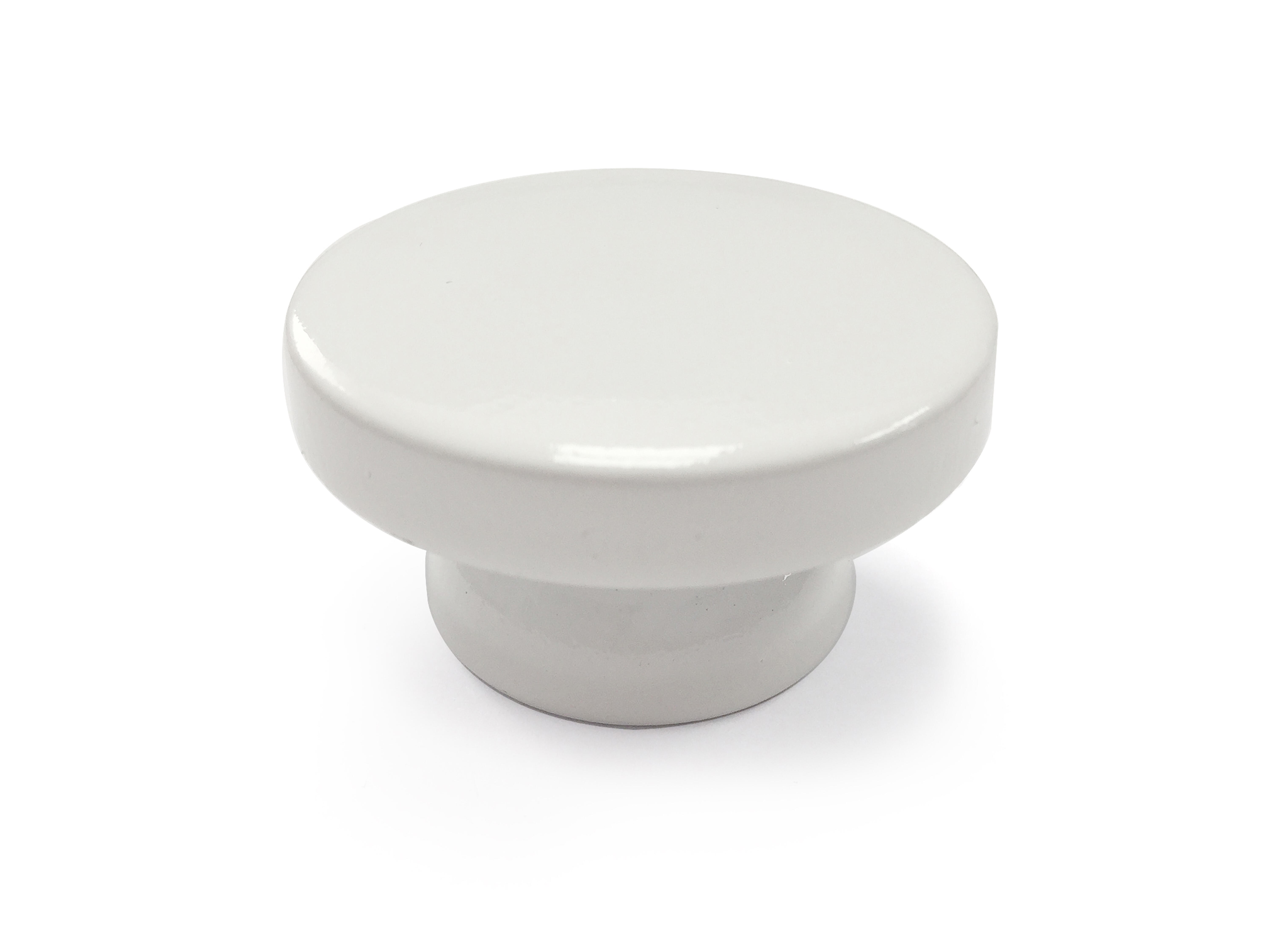 6 boutons de meuble ronds Lize, bois blanc verni, Diam.39 mm - 5