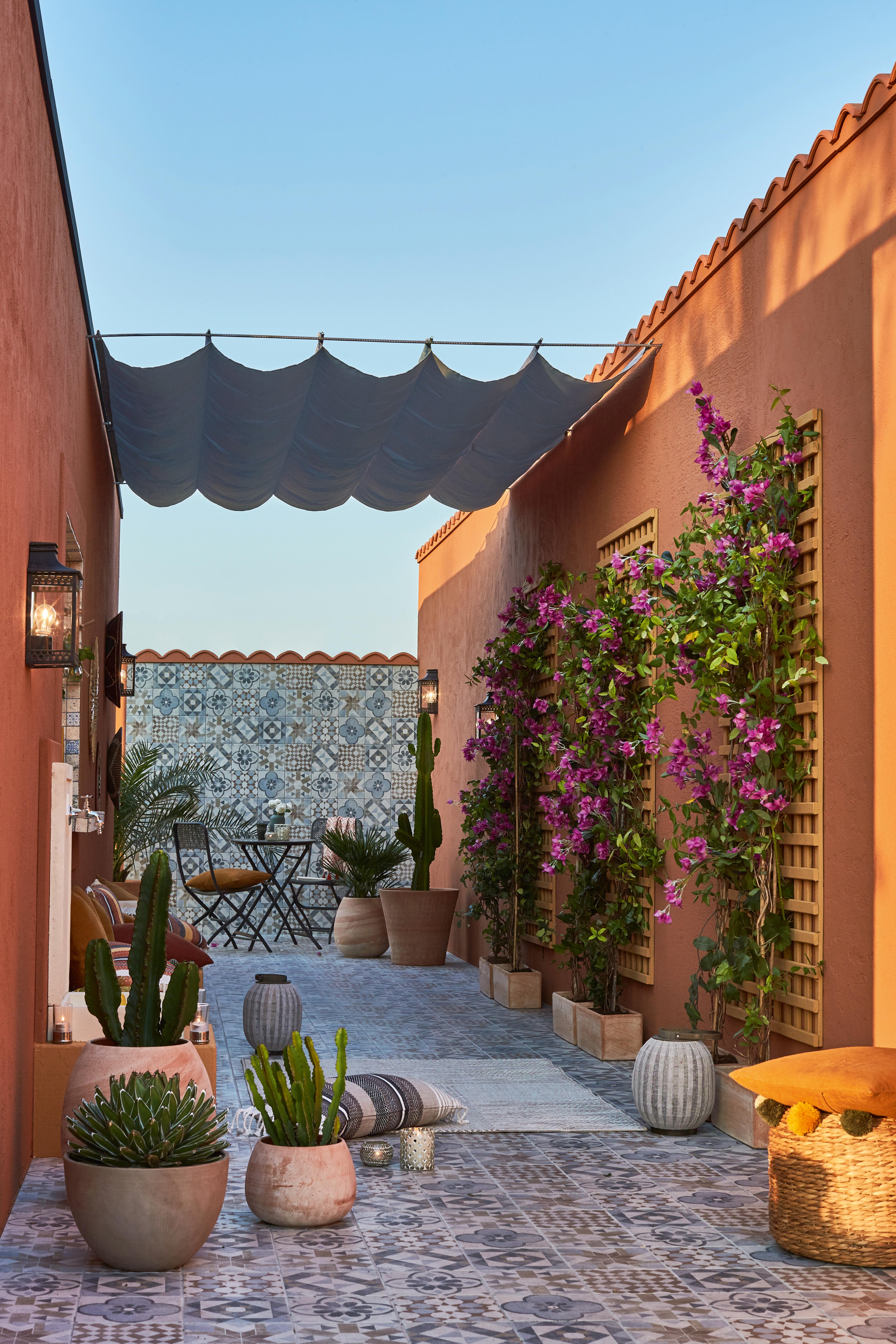 Carrelage sol extérieur effet patchwork gris/bleu Villa l.20 x L.20 cm FRASSINOR - 3