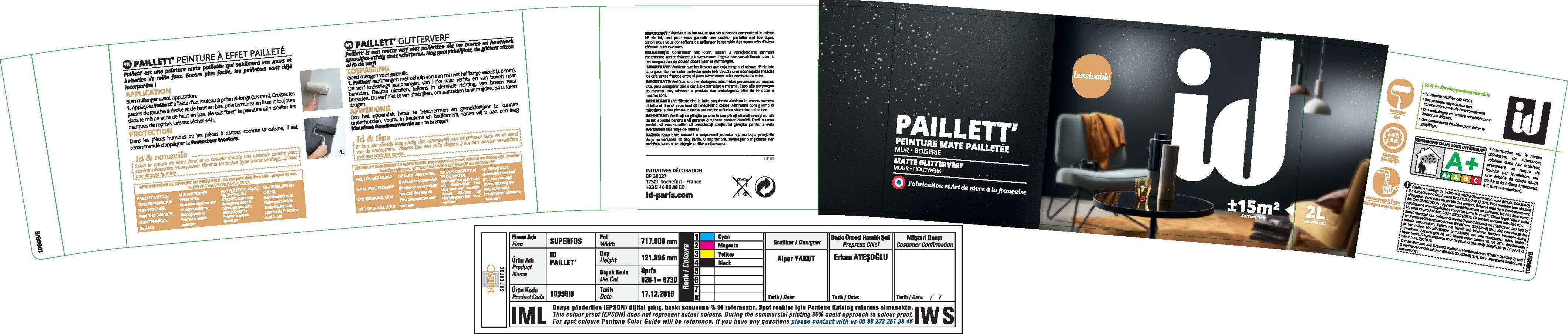 Pittura decorativa Paillett ID effetto paillette bianco bianco 2 l - 9