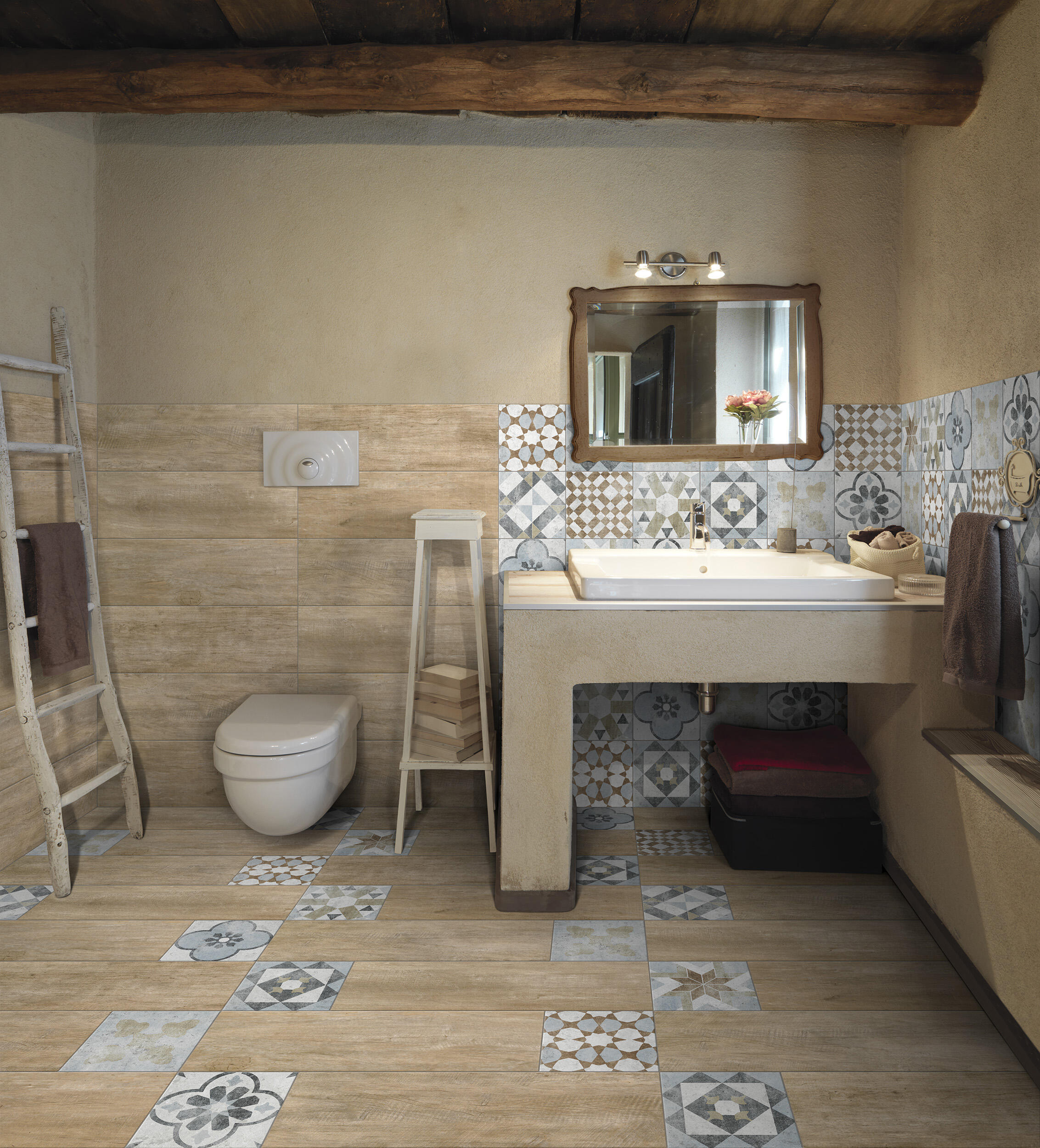 Piastrella da pavimento e rivestimento interno in gres porcellanato 20 x 60.4 cm smaltato beige opaco Oural traffico intenso (pei 4/5) Sp. 8.2 mm 1.24 mq - 4