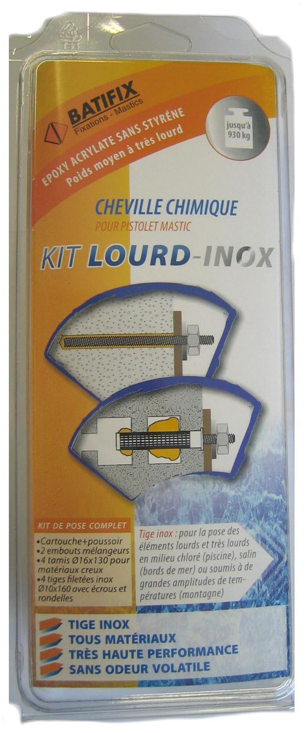 Kit de scellement chimique BATIFIX 150 ml, long. cheville 260 mm