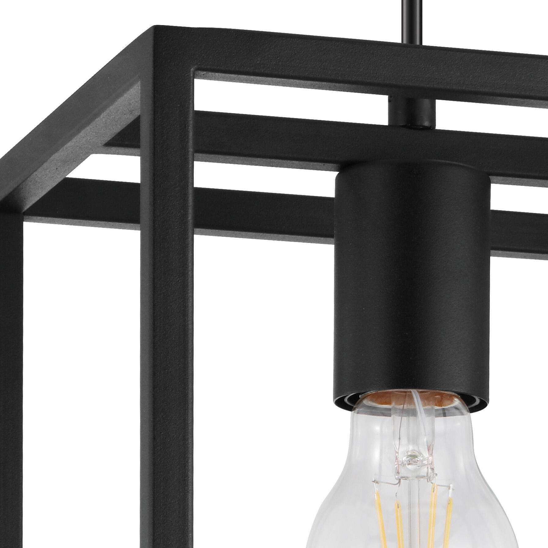 Suspension Eldrick, acier, noir, l.100 cm INSPIRE, E27 - 6