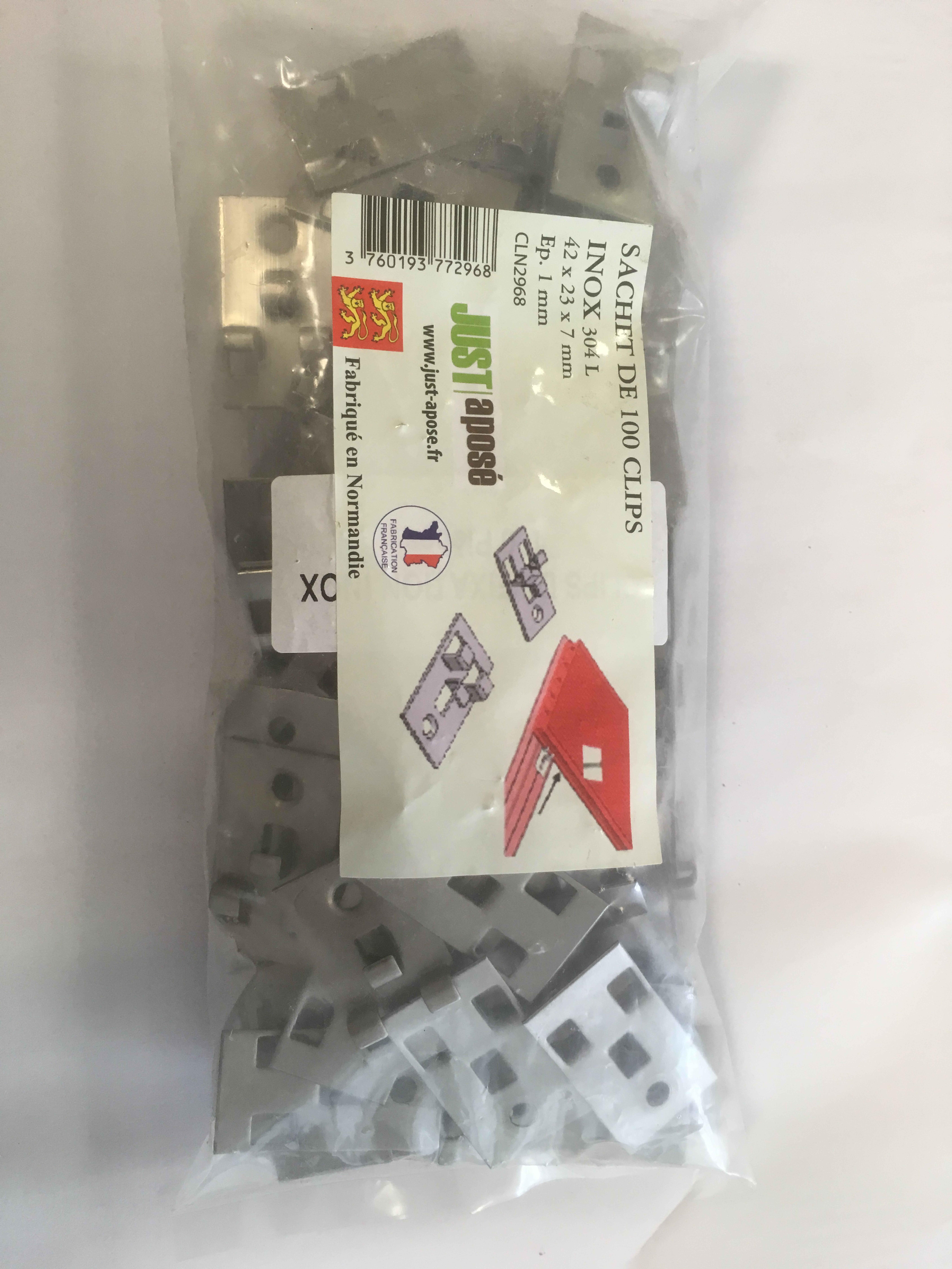Lot de 100 clips en inox pour planche Chausey - NINA - 2