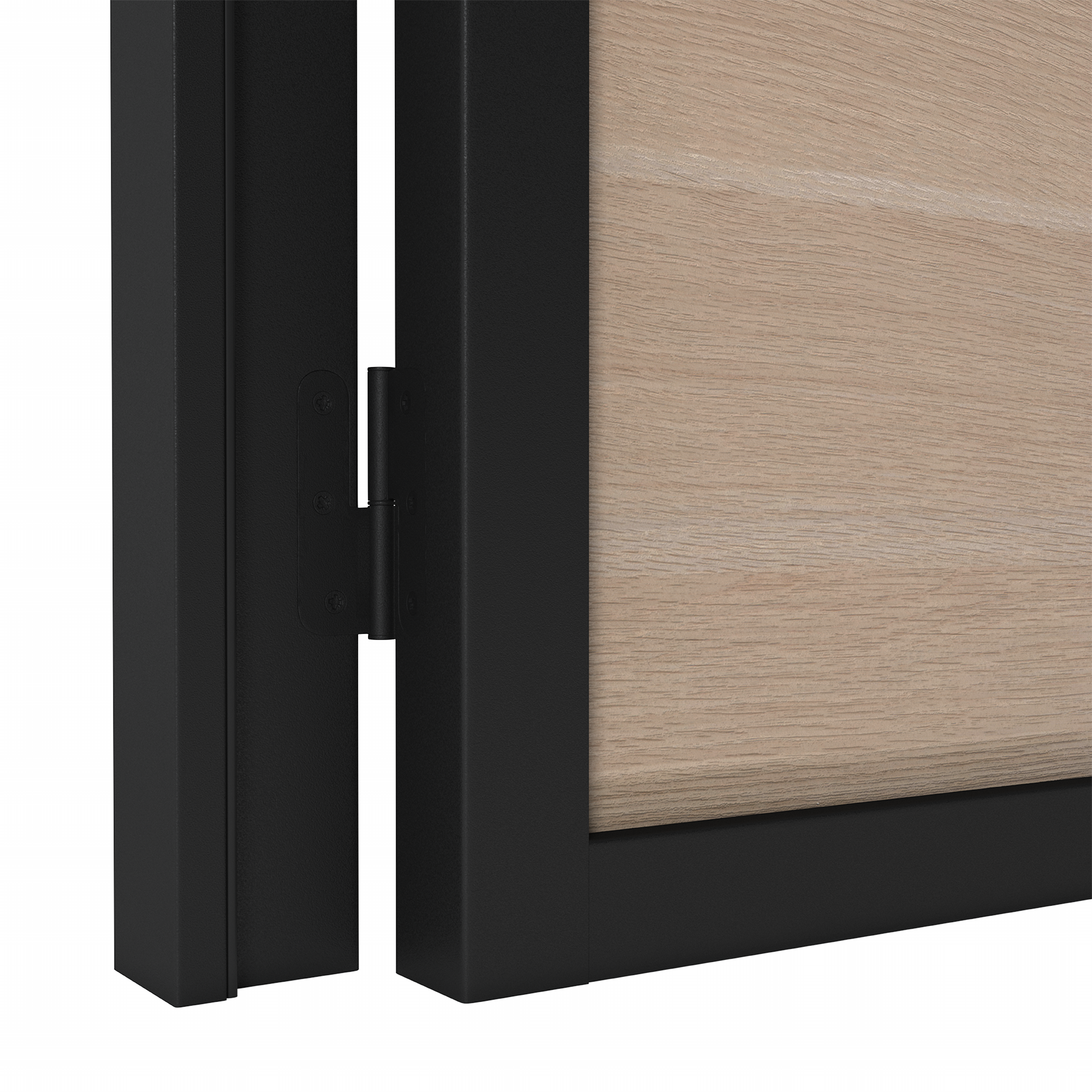 Bloc-porte bois Factory, beige/noir H.204 x l.73 cm, poussant droit - 6