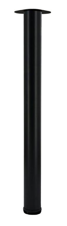 Pied de table Cime, noir, dia 7.6 cm x hauteur réglable de 87 à 89 cm