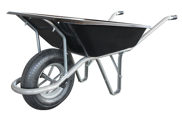 Brouette roue gonflée acier peint noir Solid ALTRAD, 100 l / 200 kg