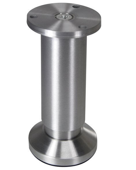 Pied de meuble CIME, brossé, diamètre 3.8 cm x hauteur réglable de 15 à 17 cm - 3