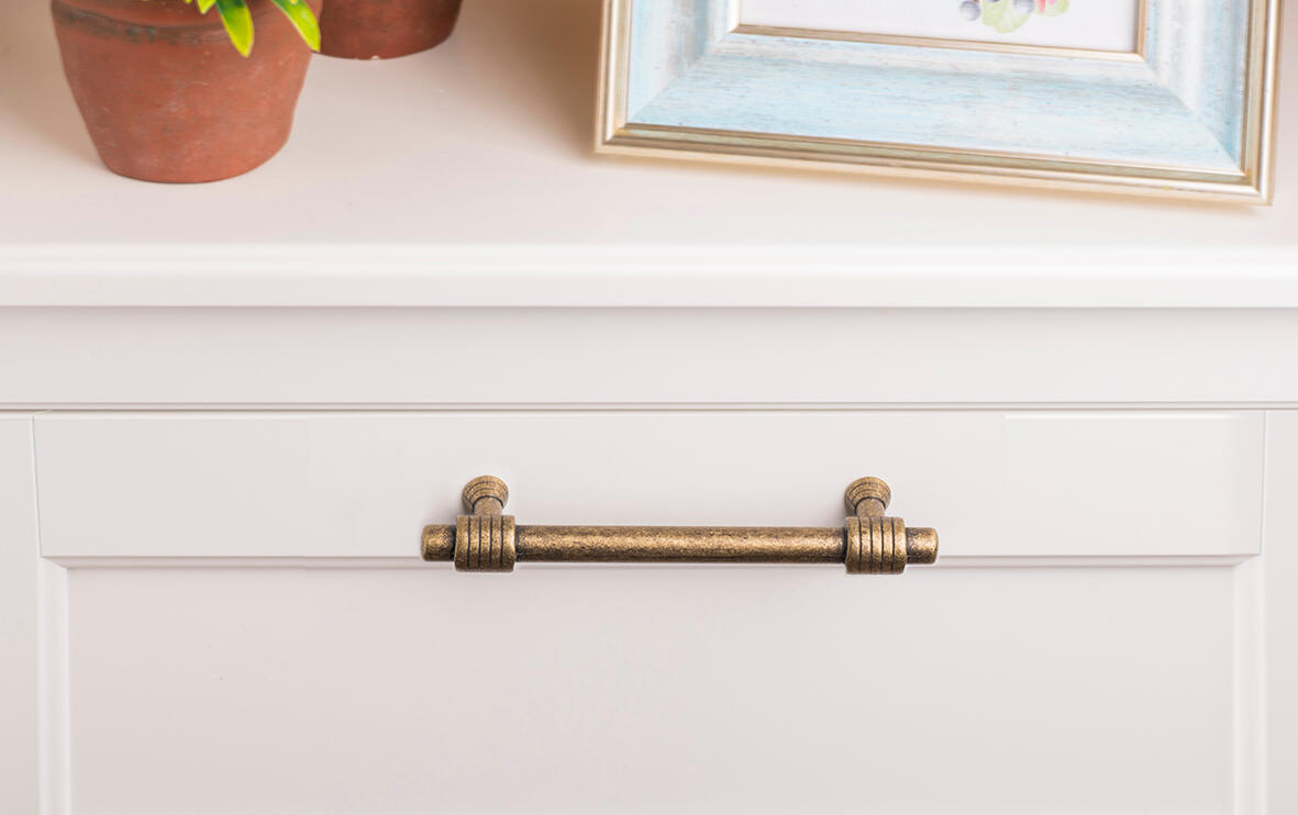 Poignée de meuble, zamak laiton mat, entraxe 96 mm - 3