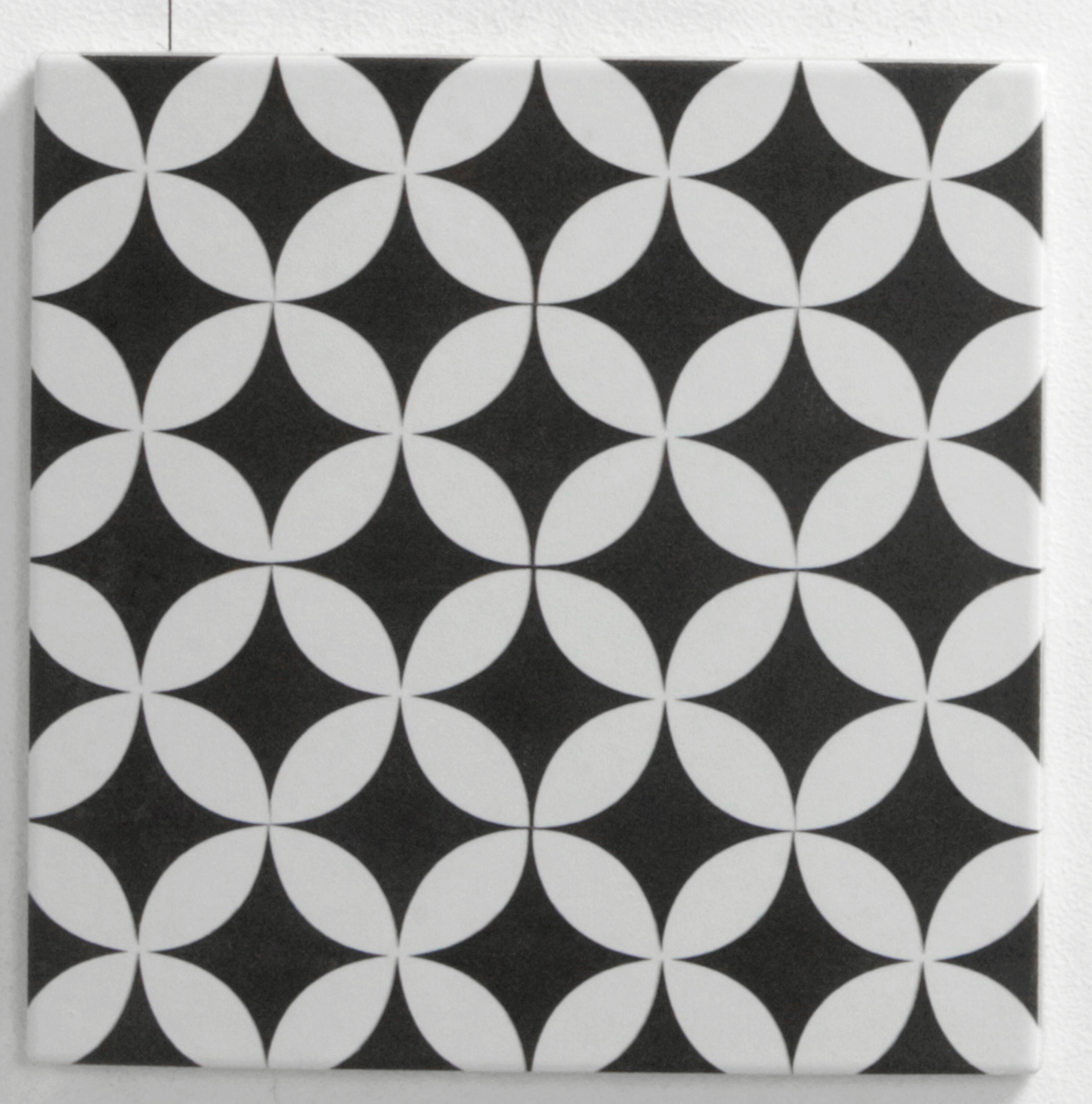 Carrelage mur / sol effet ciment noir/blanc Gatsby corolle l.20 x L.20 cm - 2