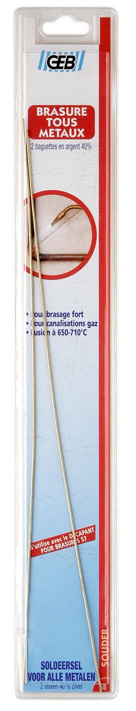Lot de 2 baguettes pour brasure etain / argent, GEB - 2