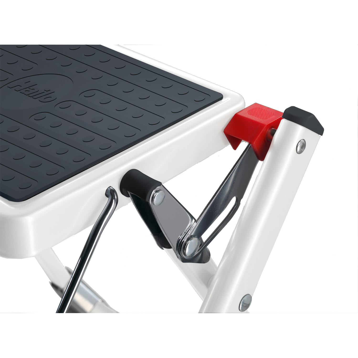 Marchepied HAILO Mini 2 marches larges pliable compact antidérapant en acier - 5