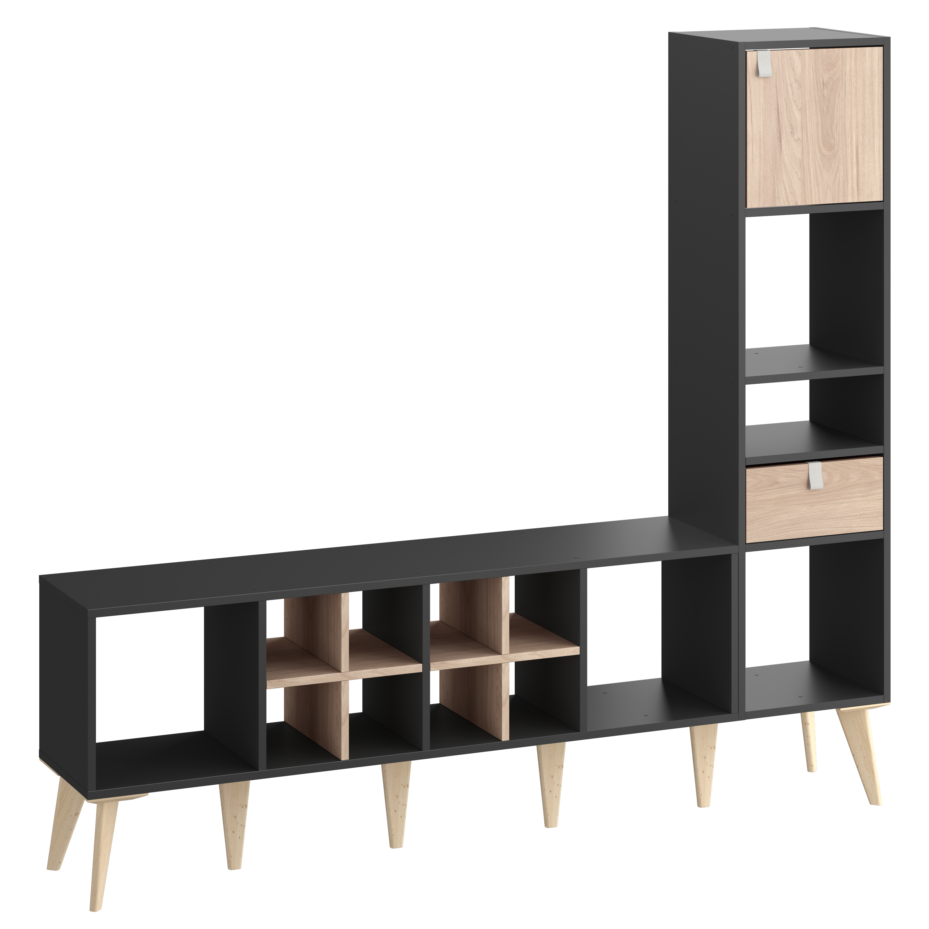 Pack 4 pés para estante SPACEO KUB 21CM NATURAL - 9