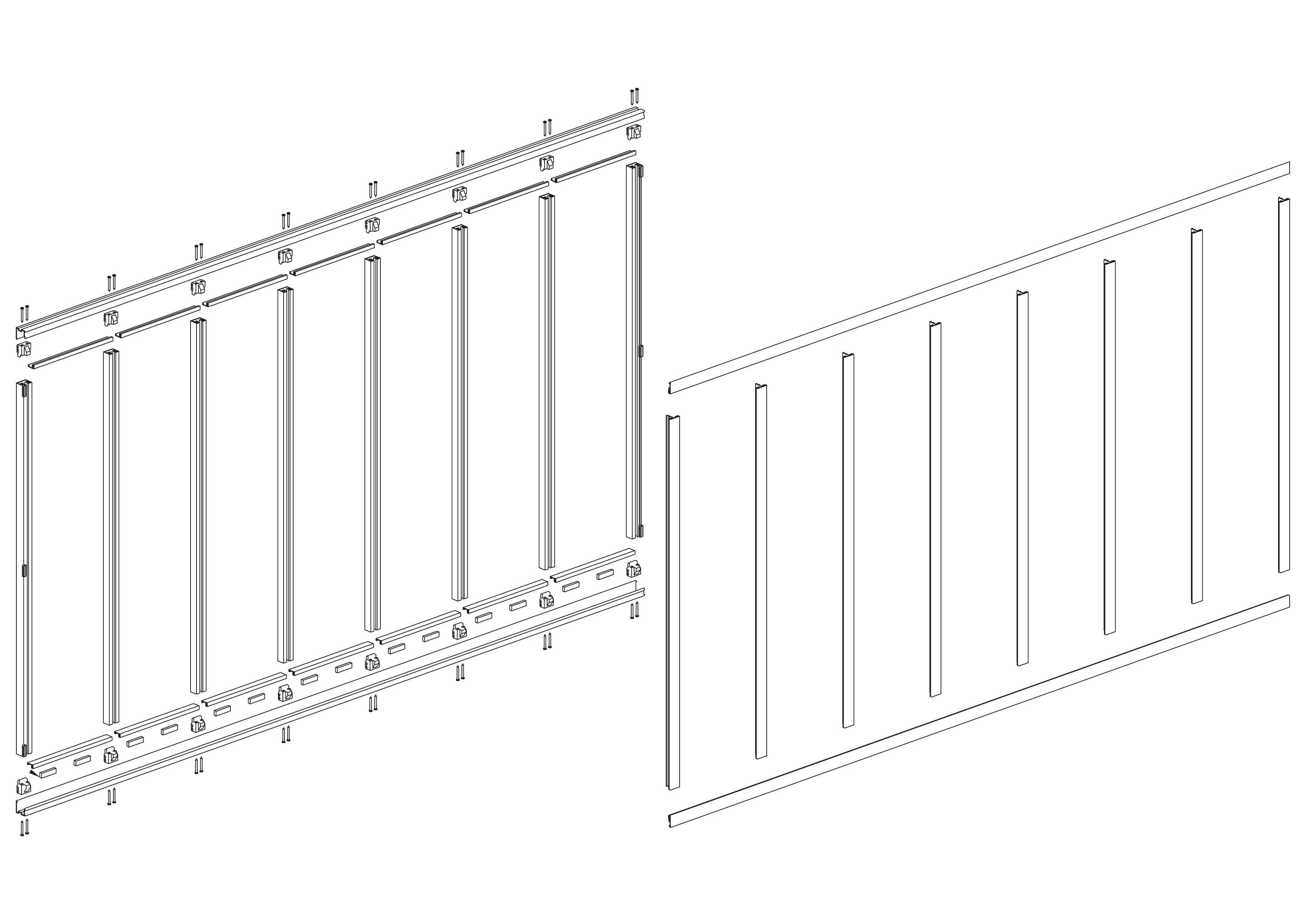 Verrière Atelier fixe en aluminium noir mat 7 carreaux, H.108 x l.213 cm - 3