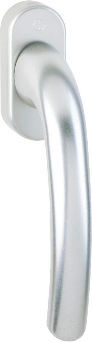 Poignée Tokyo alu coloris inox pour fenêtres PVC - aluminium et bois