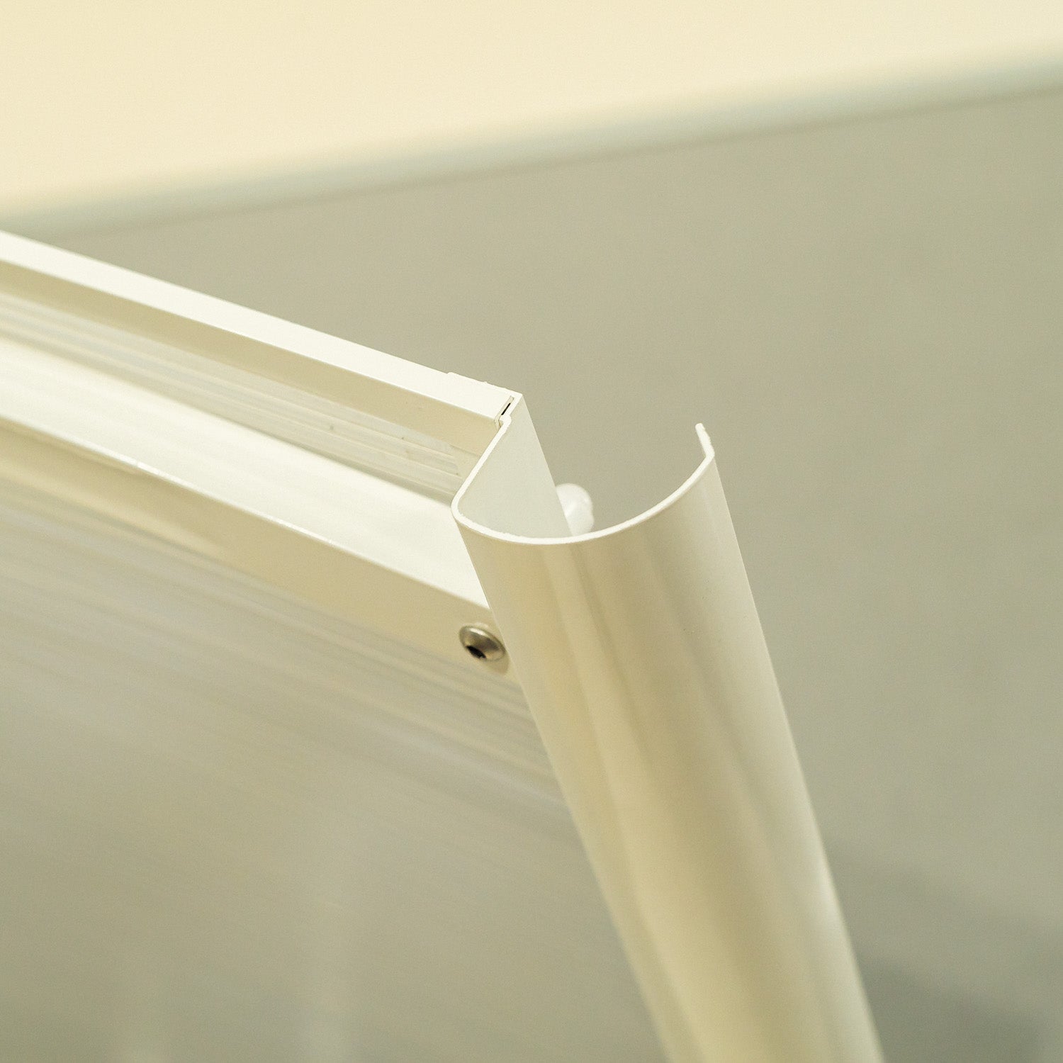 Auvent de porte d'entrée alu blanc Arcus, l.158 x H.27 x P.70 cm  - 10