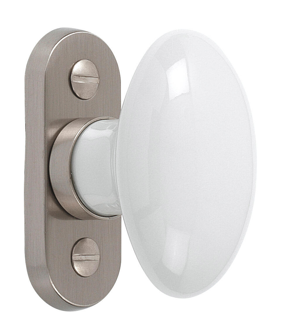 Poignée de fenêtre MERIGOUS, porcelaine nickelé blanc - 4
