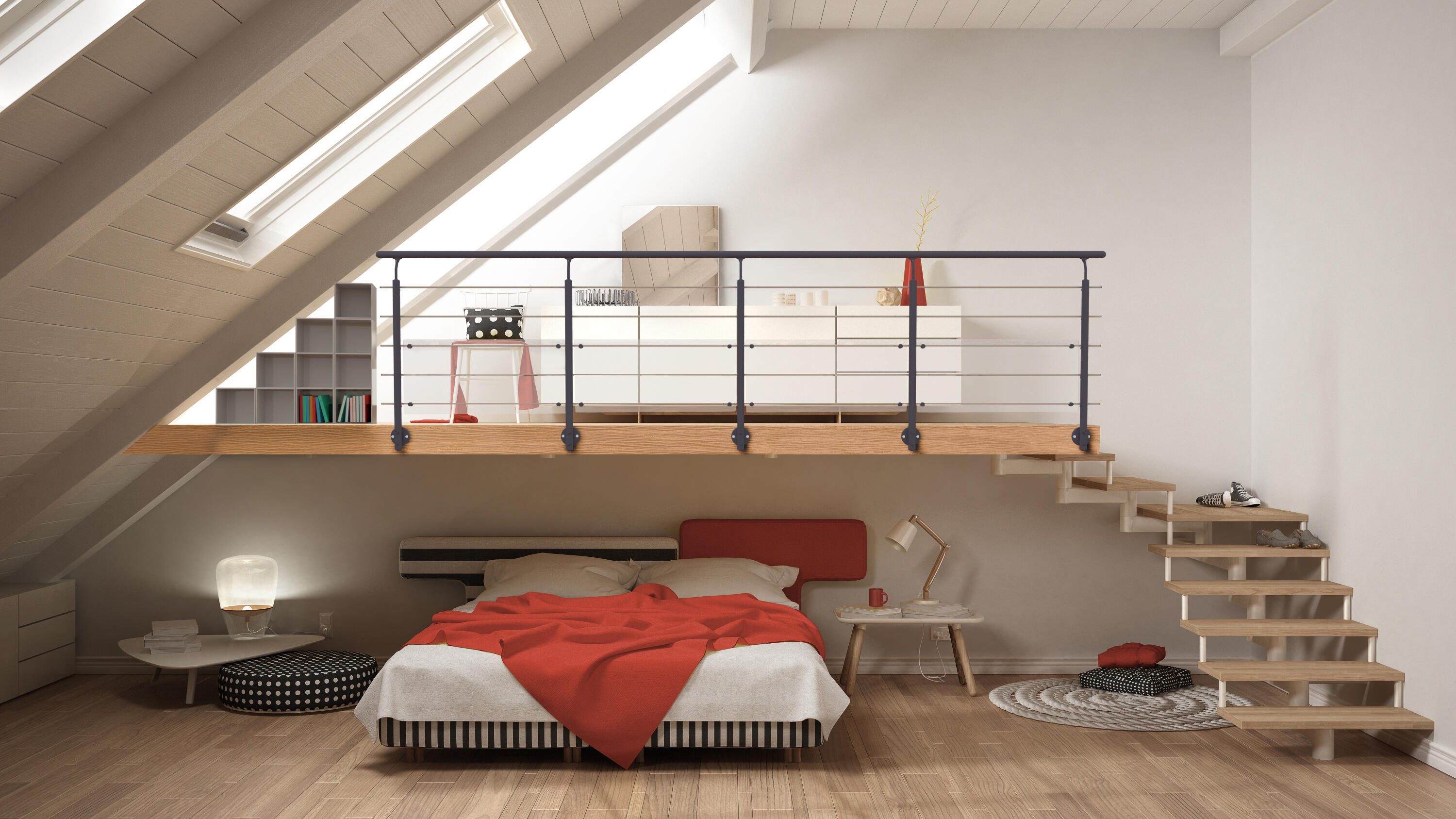 Kit garde-corps Obapi gris foncé, fixation latérale, L. 2m - 6